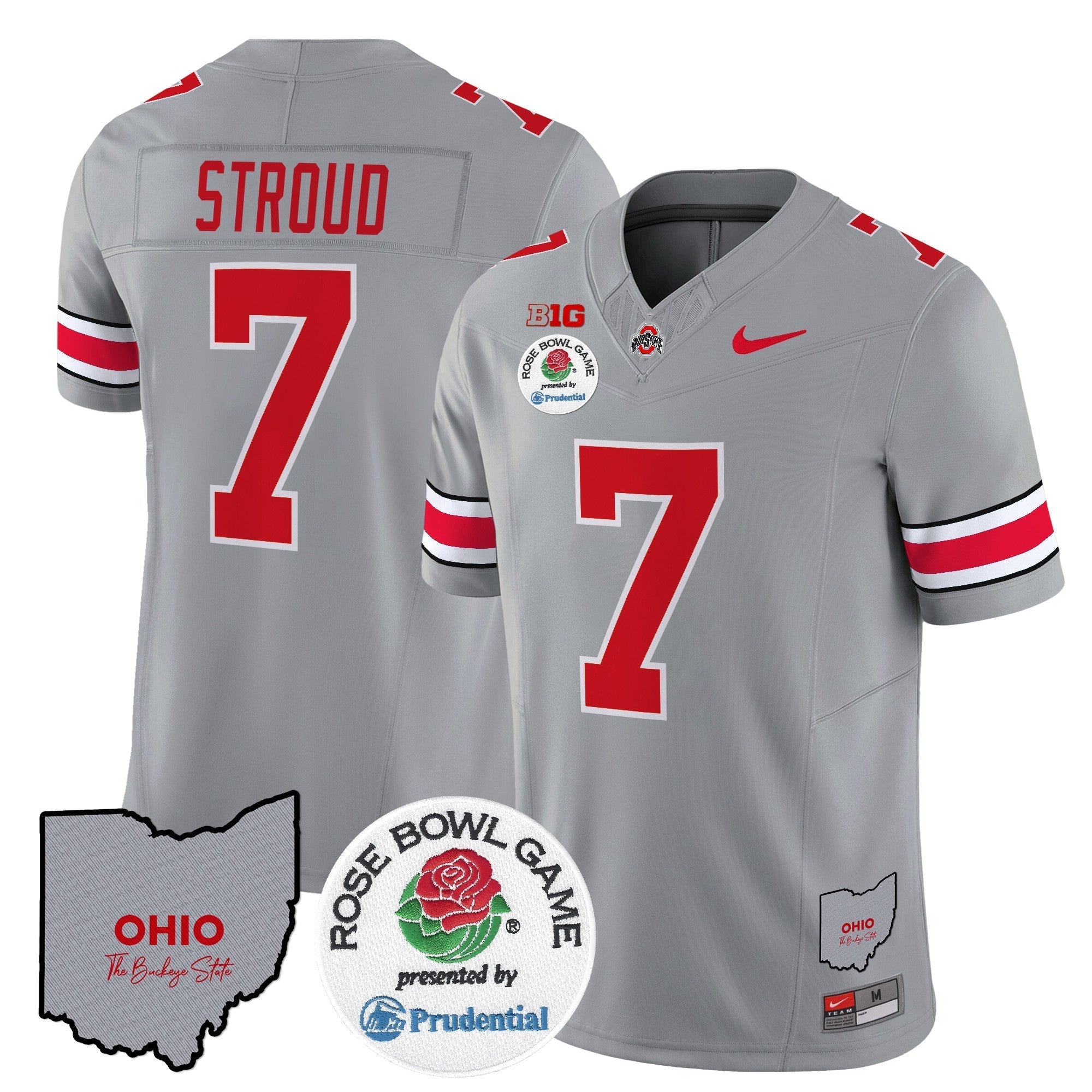 Men Ohio State Buckeyes Rose Bowl Vapor Limited Jersey V2 - All Stitched