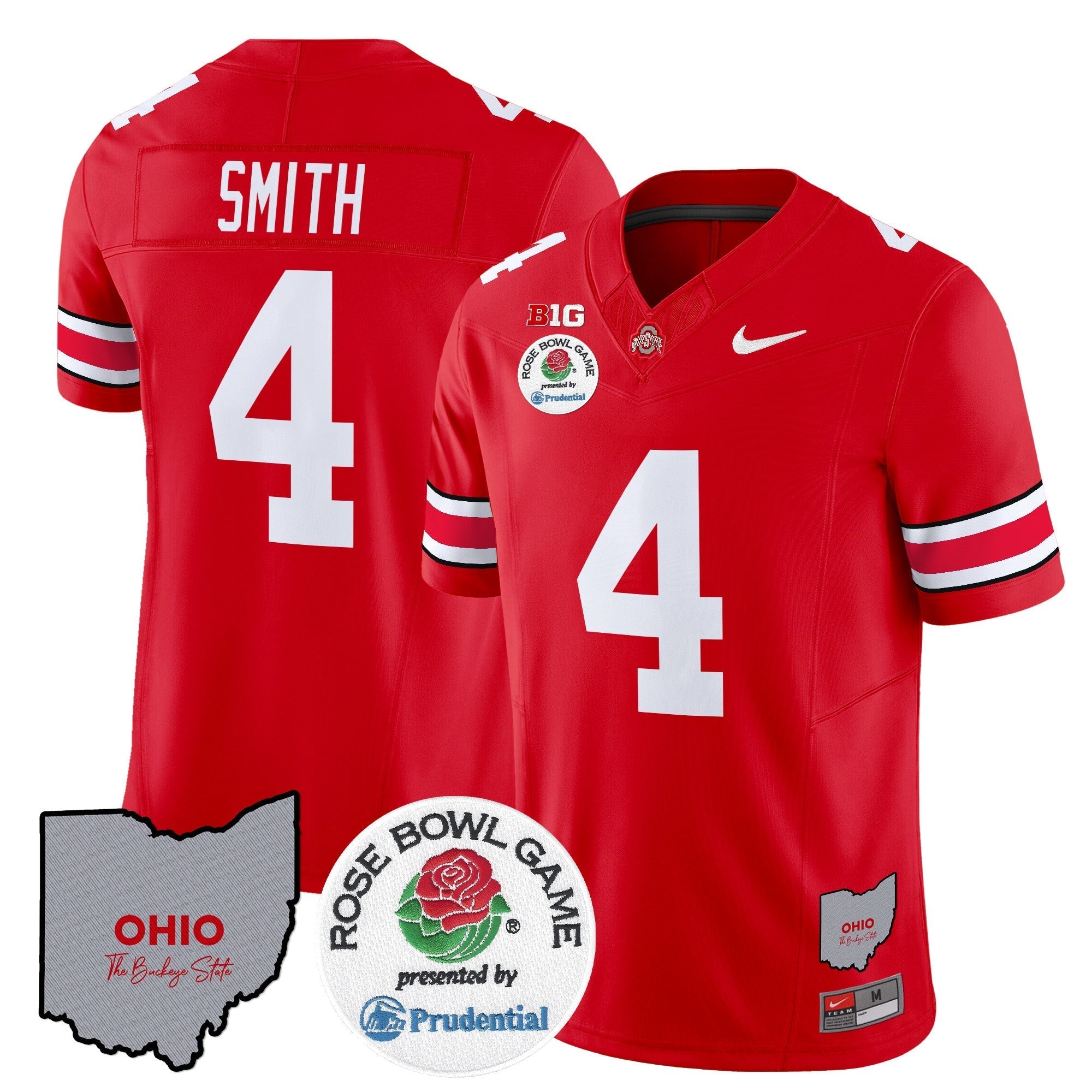 Men Ohio State Buckeyes Rose Bowl Vapor Limited Jersey V2 - All Stitched