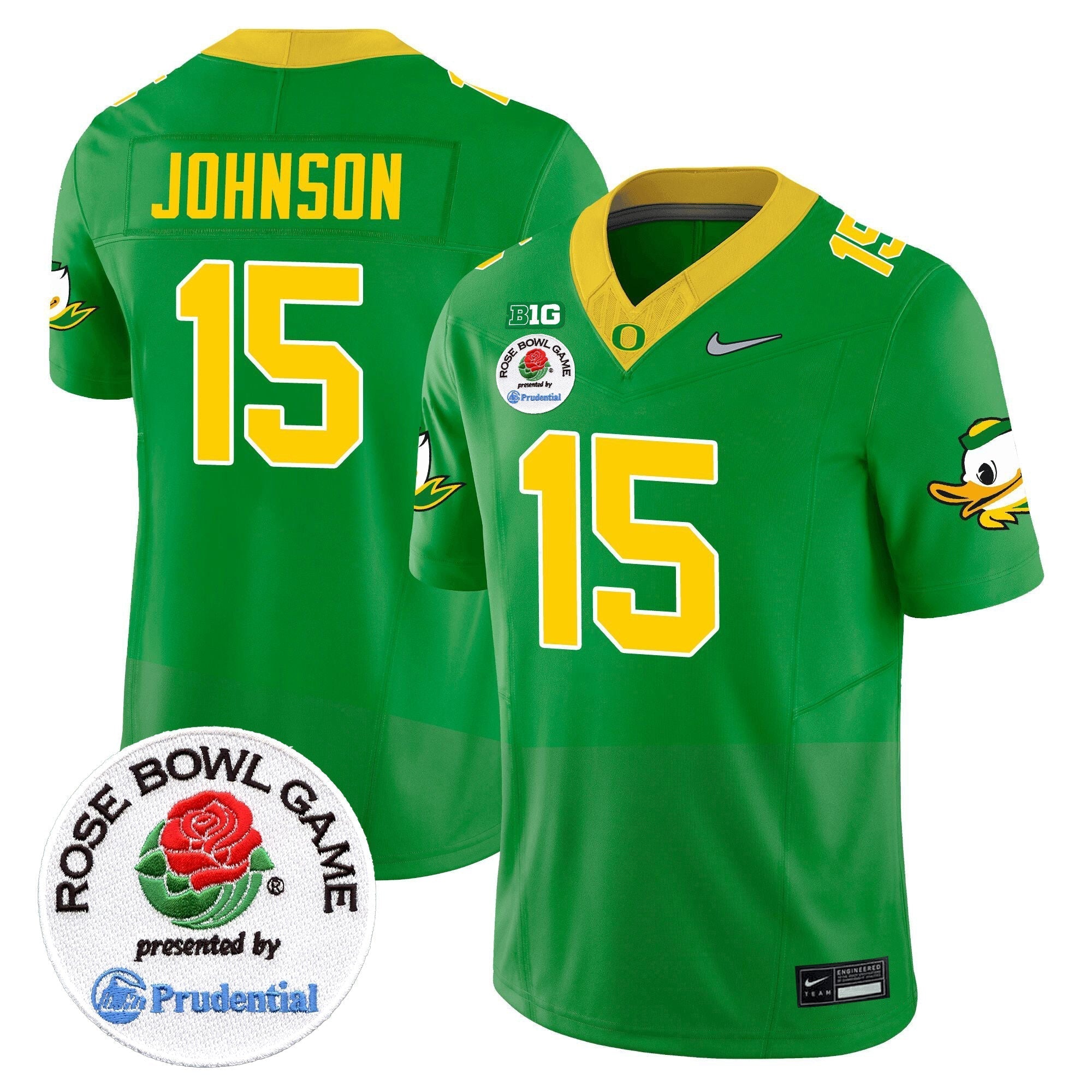 Men Oregon Ducks Rose Bowl Patch Vapor Limited Jersey V2 - All Stitched