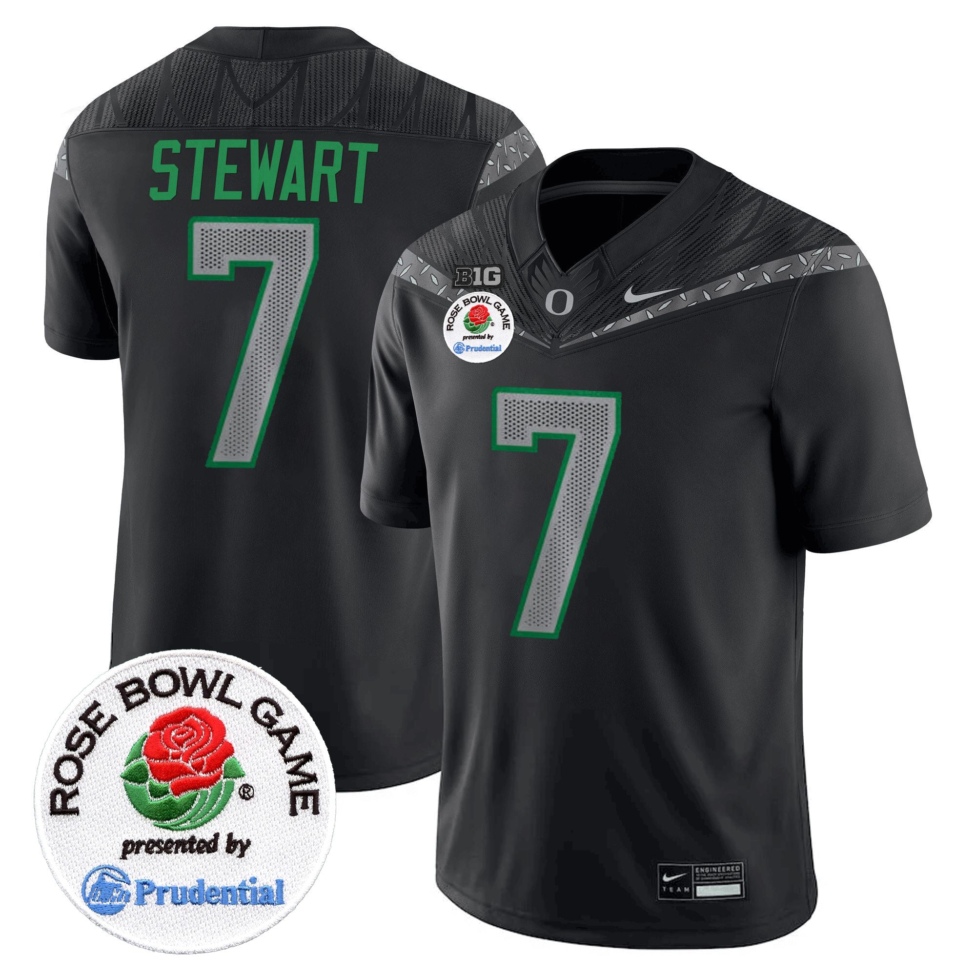 Men Oregon Ducks Rose Bowl Patch Vapor Limited Jersey V2 - All Stitched