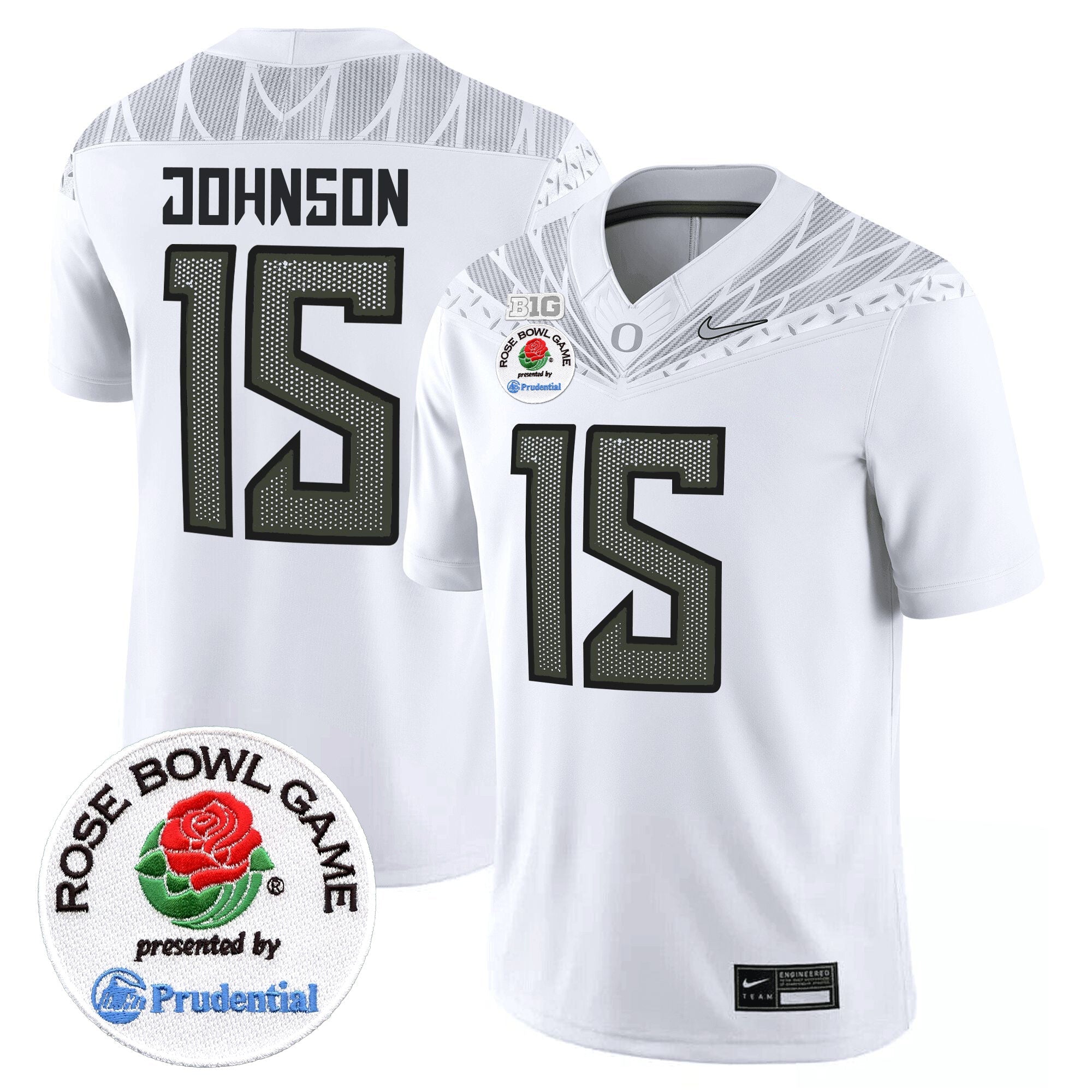 Men Oregon Ducks Rose Bowl Patch Vapor Limited Jersey V2 - All Stitched