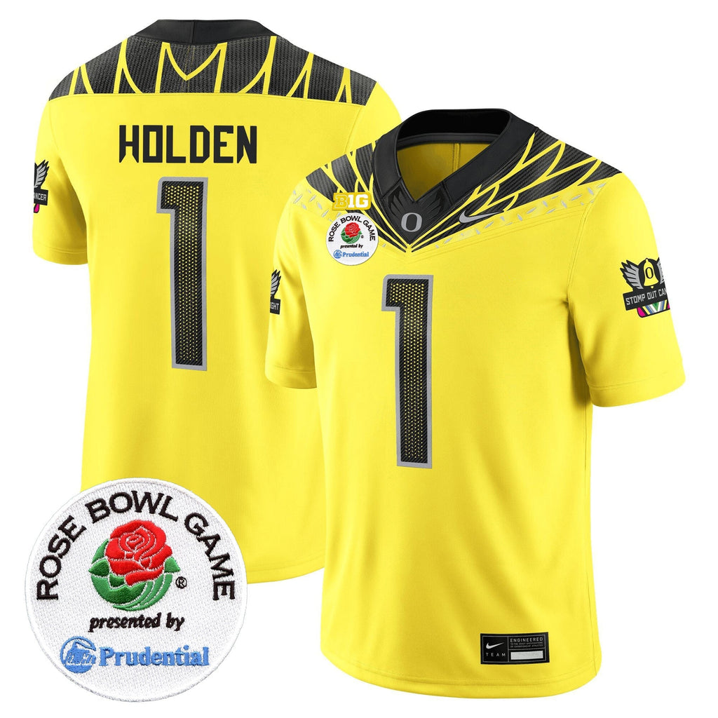 Men Oregon Ducks Rose Bowl Patch Vapor Limited Jersey V2 - All Stitched