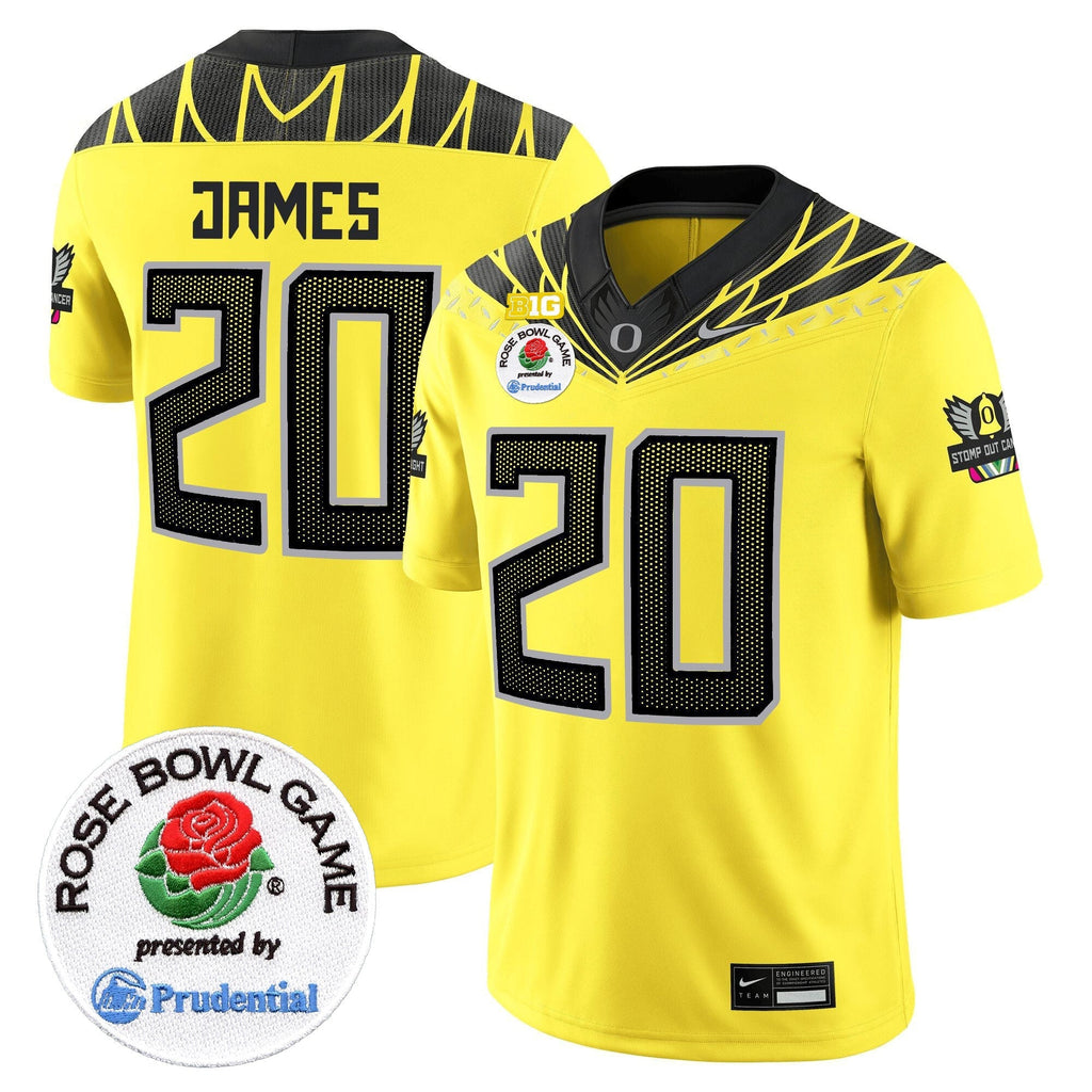 Men Oregon Ducks Rose Bowl Patch Vapor Limited Jersey V2 - All Stitched