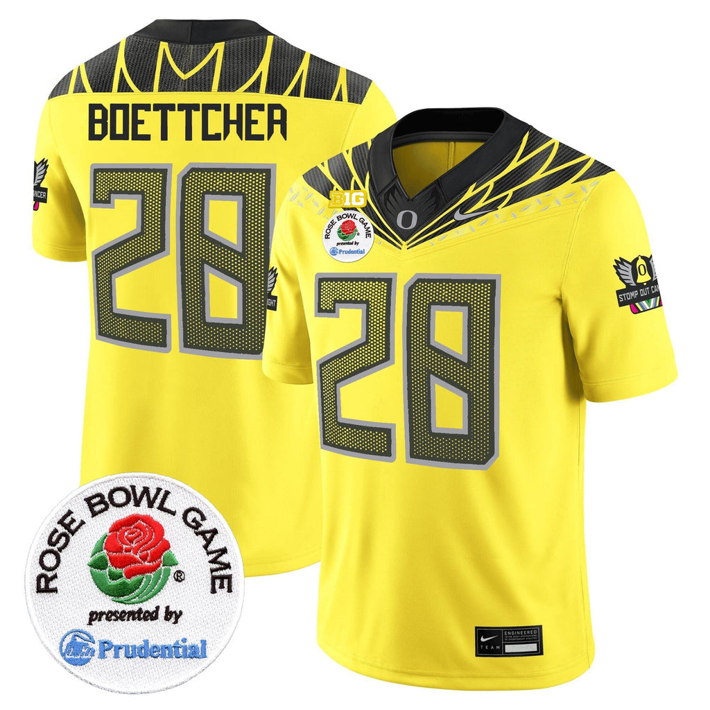 Men Oregon Ducks Rose Bowl Patch Vapor Limited Jersey V2 - All Stitched