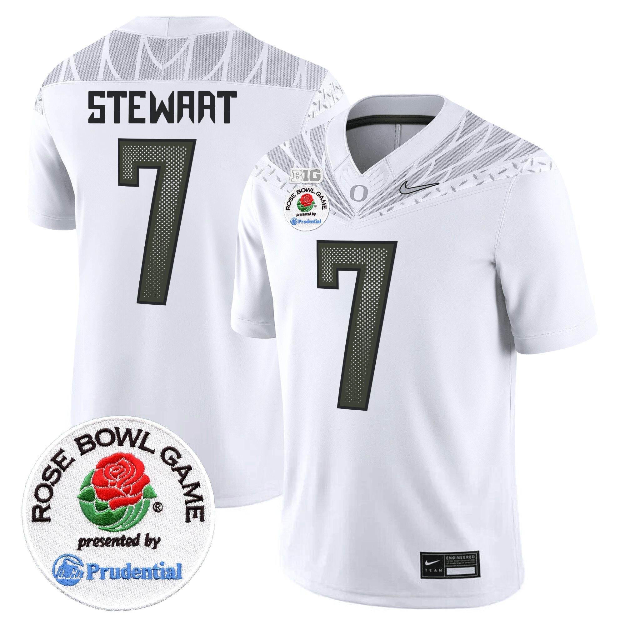 Men Oregon Ducks Rose Bowl Patch Vapor Limited Jersey V2 - All Stitched