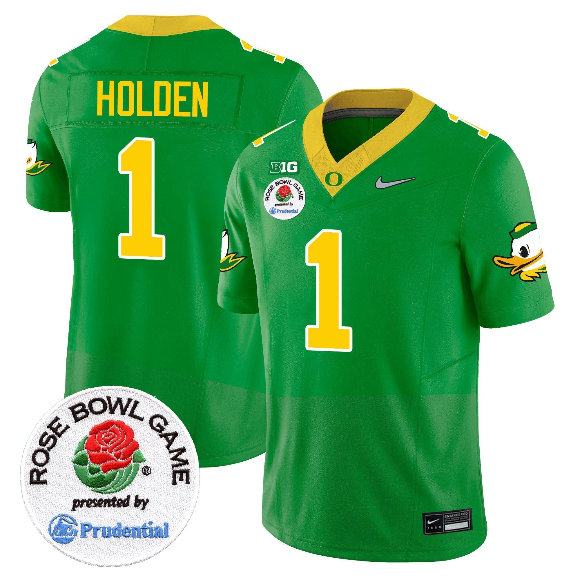 Men Oregon Ducks Rose Bowl Patch Vapor Limited Jersey V2 - All Stitched