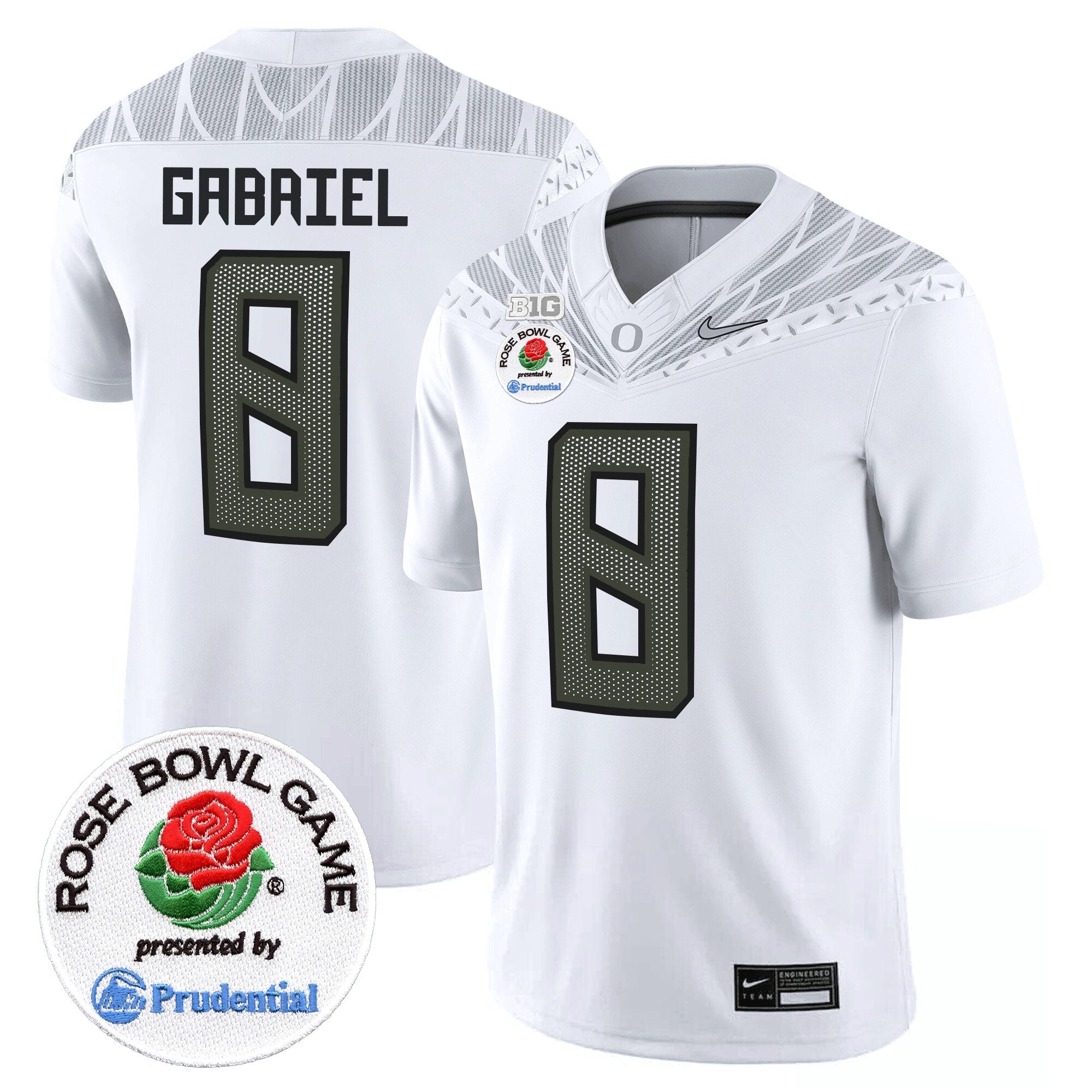 Men Oregon Ducks Rose Bowl Patch Vapor Limited Jersey V2 - All Stitched