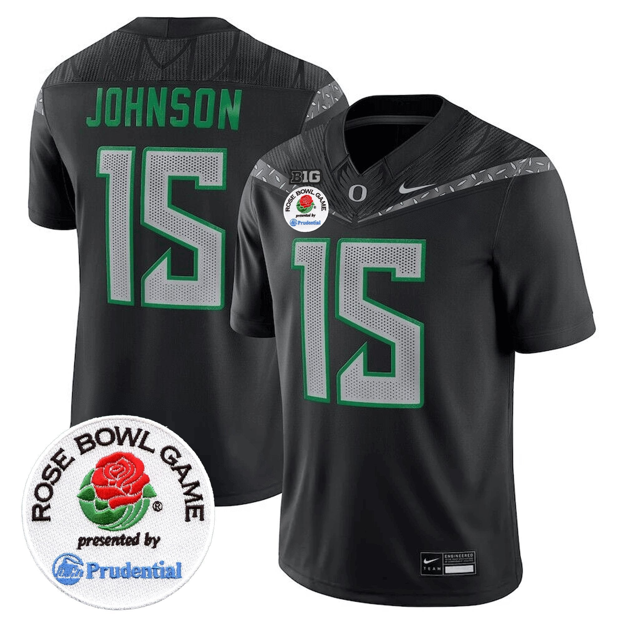 Men Oregon Ducks Rose Bowl Patch Vapor Limited Jersey V2 - All Stitched
