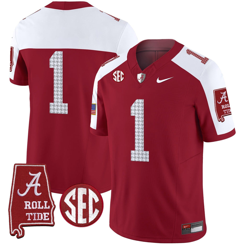 Men Alabama Crimson Tide Pro Combat Vapor Limited Jersey - All Stitched