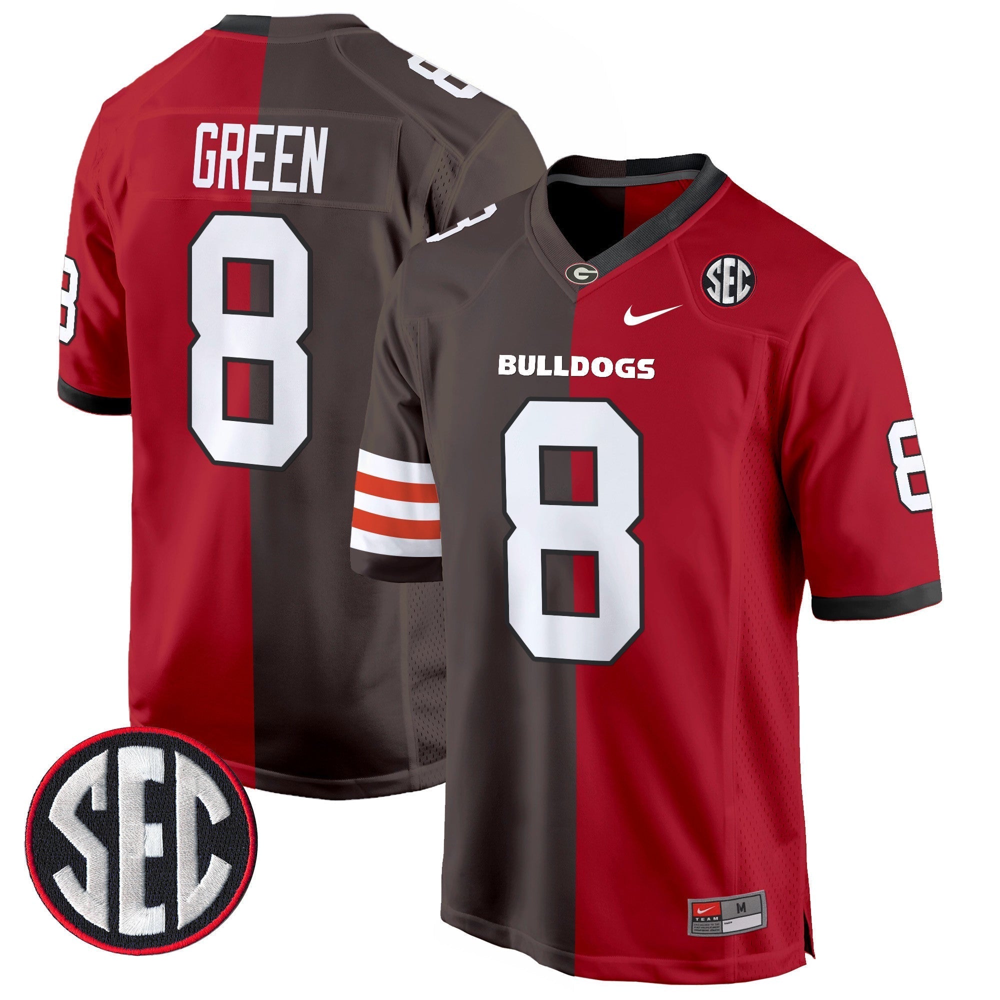 Men Georgia Bulldogs Split Game Jersey - All Stitched