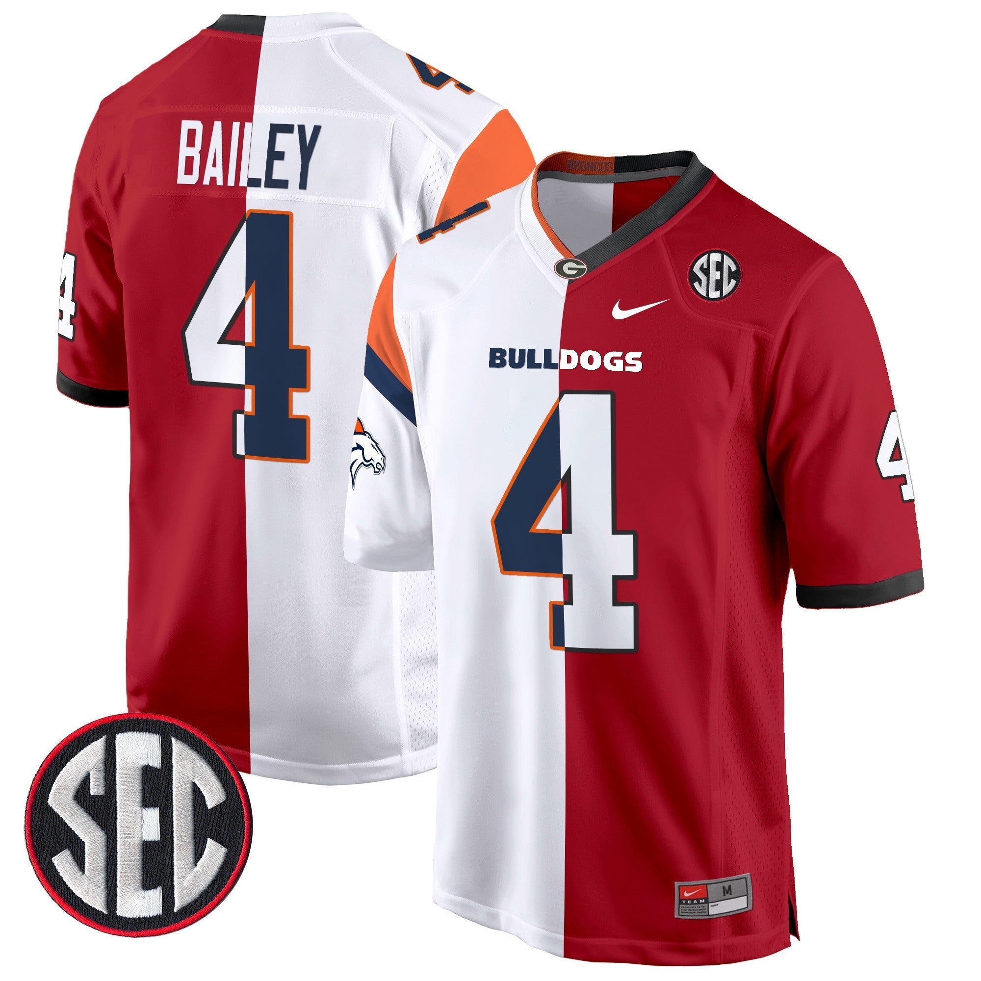 Men Georgia Bulldogs Split Game Jersey - All Stitched