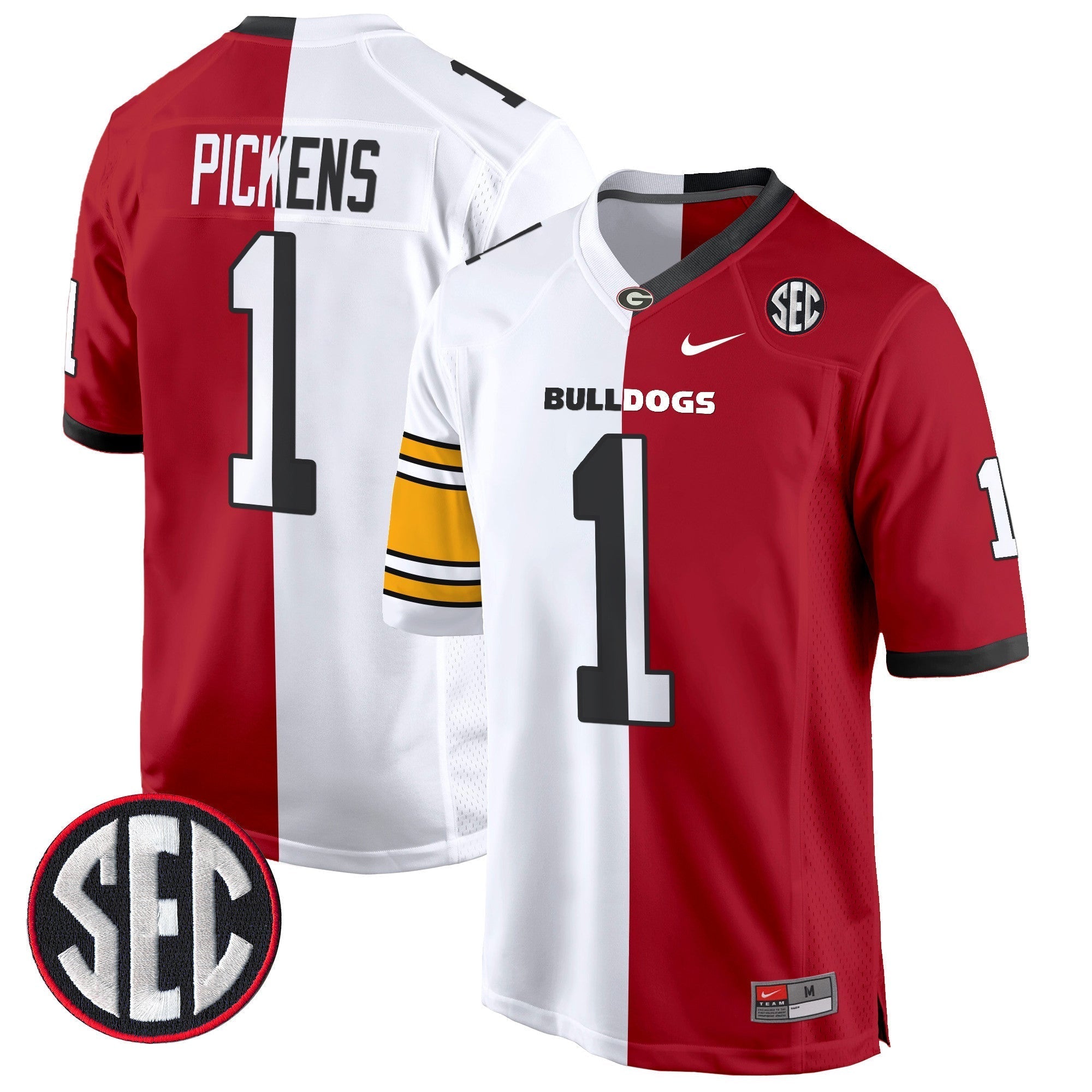 Men Georgia Bulldogs Split Game Jersey - All Stitched
