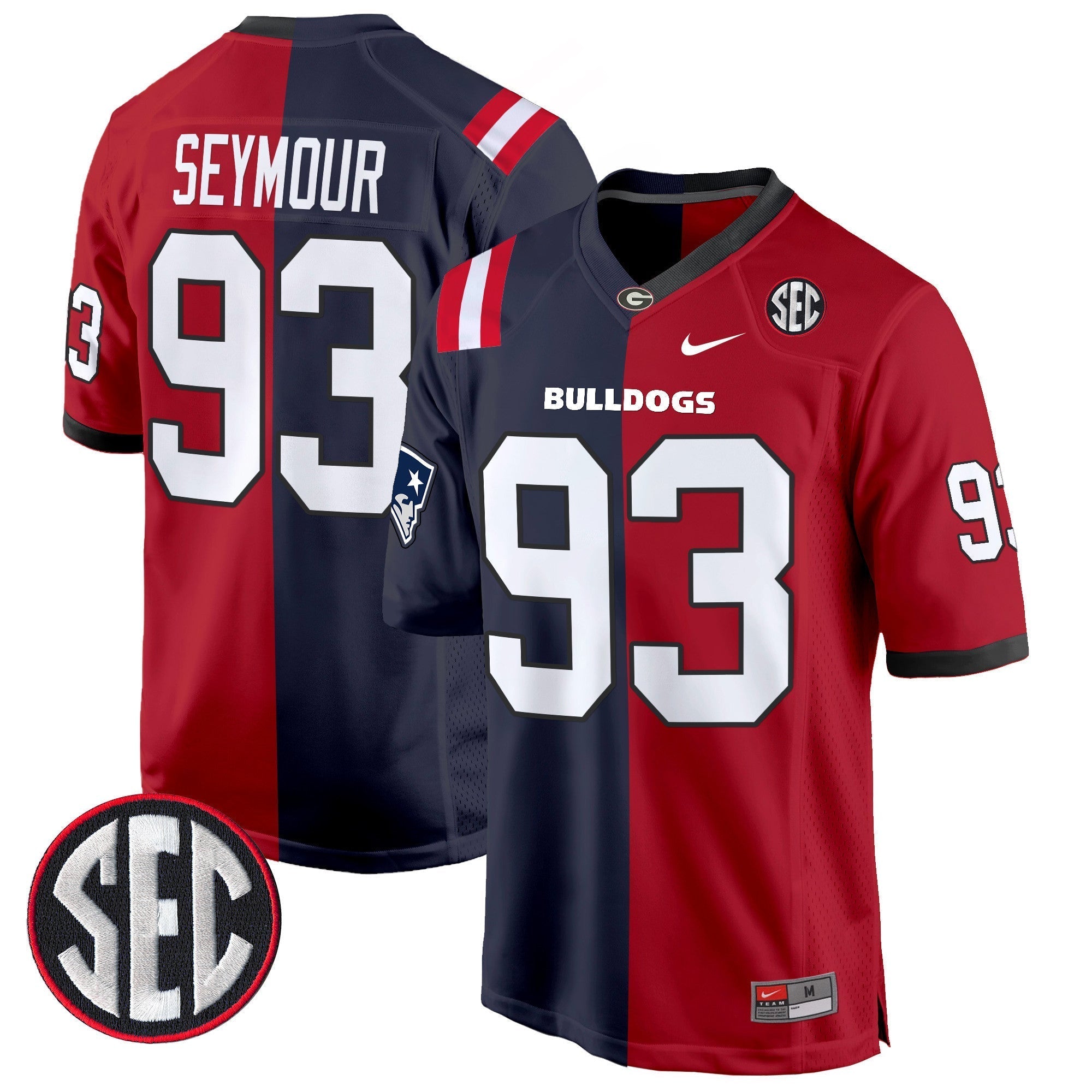 Men Georgia Bulldogs Split Game Jersey - All Stitched