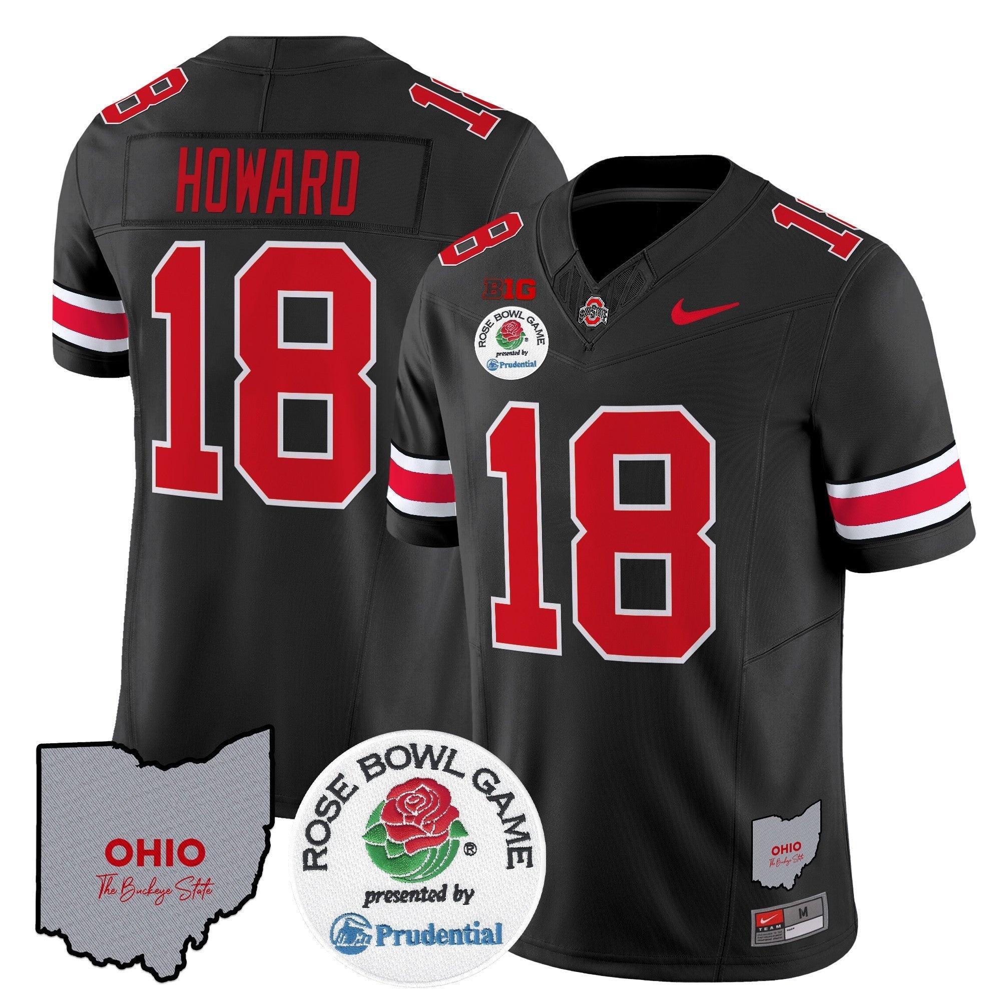 Men Ohio State Buckeyes Rose Bowl Vapor Limited Jersey V2 - All Stitched