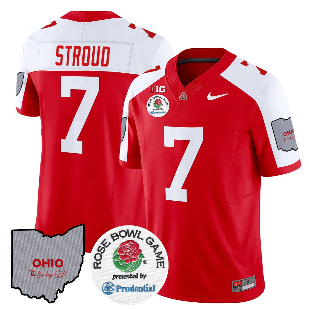 Men Ohio State Buckeyes Rose Bowl Vapor Limited Jersey V2 - All Stitched