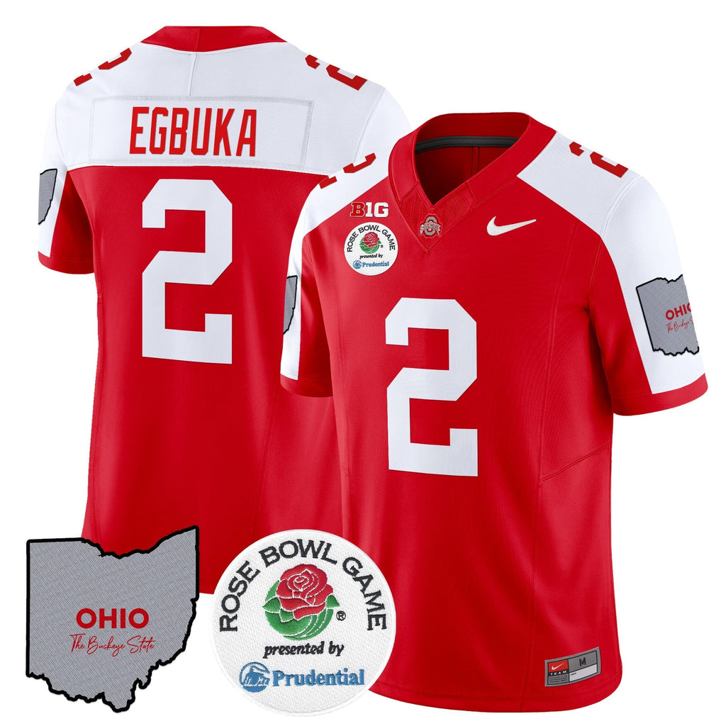 Men Ohio State Buckeyes Rose Bowl Vapor Limited Jersey V2 - All Stitched