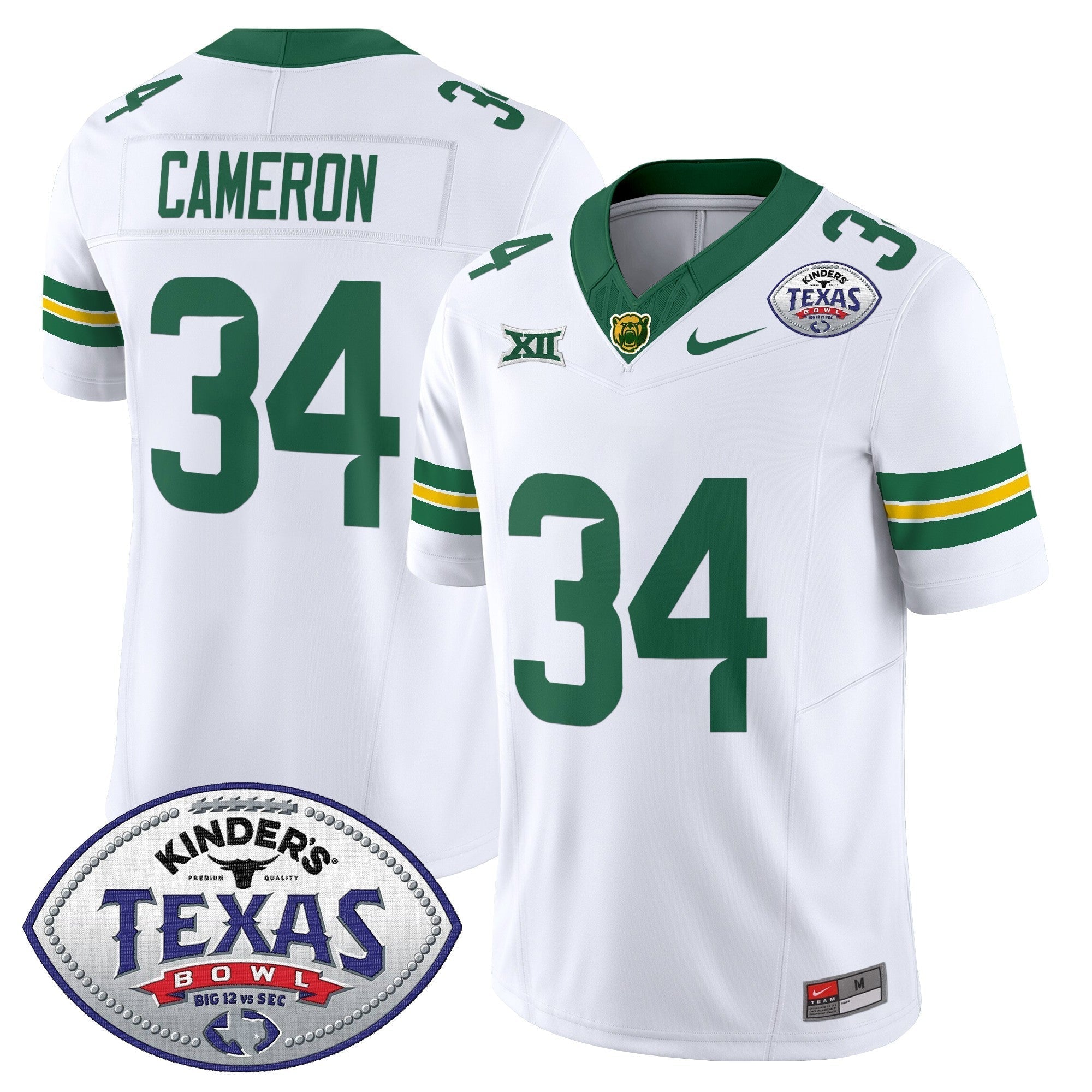 Men Baylor Bears 2024 Texas Bowl Vapor Limited Jersey - All Stitched