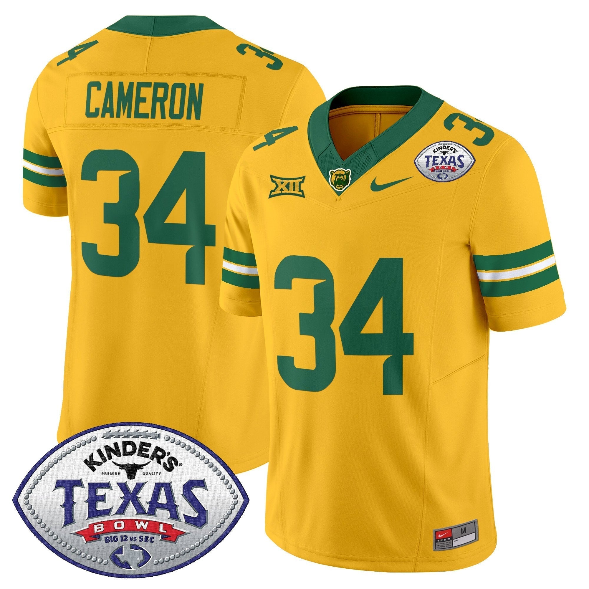 Men Baylor Bears 2024 Texas Bowl Vapor Limited Jersey - All Stitched