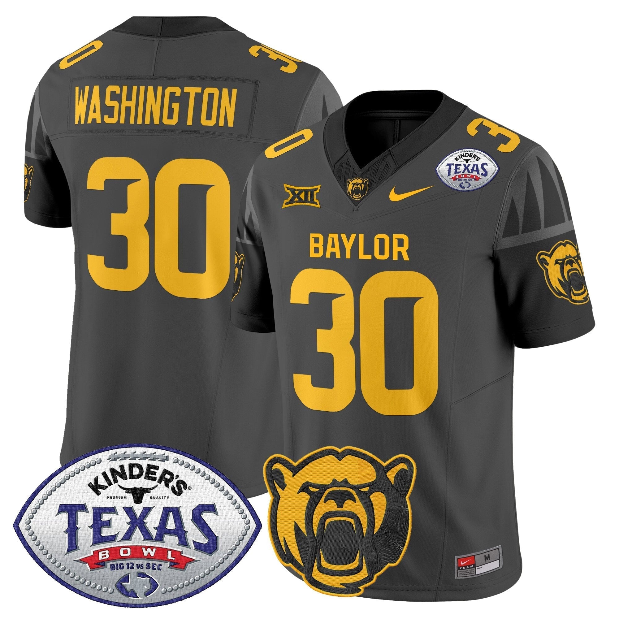 Men Baylor Bears 2024 Texas Bowl Vapor Limited Jersey - All Stitched