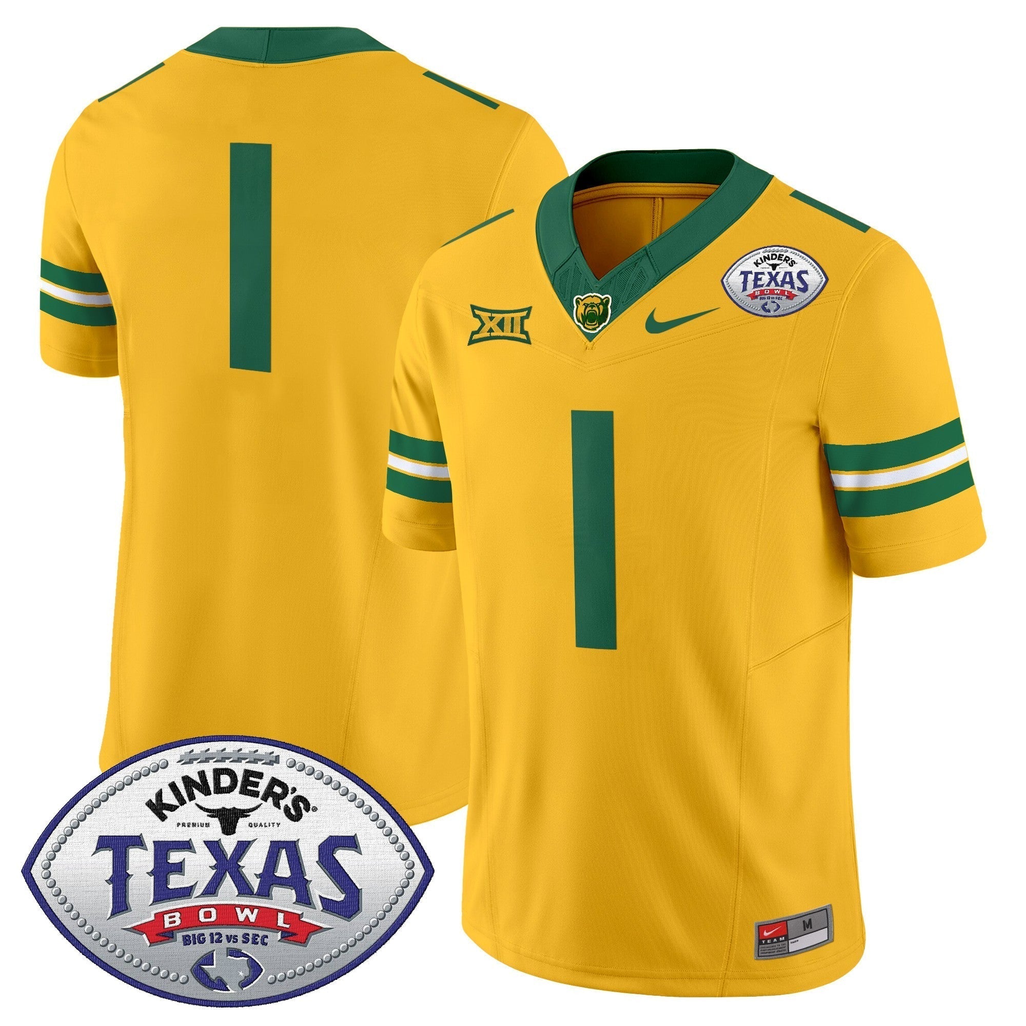 Men Baylor Bears 2024 Texas Bowl Vapor Limited Jersey - All Stitched