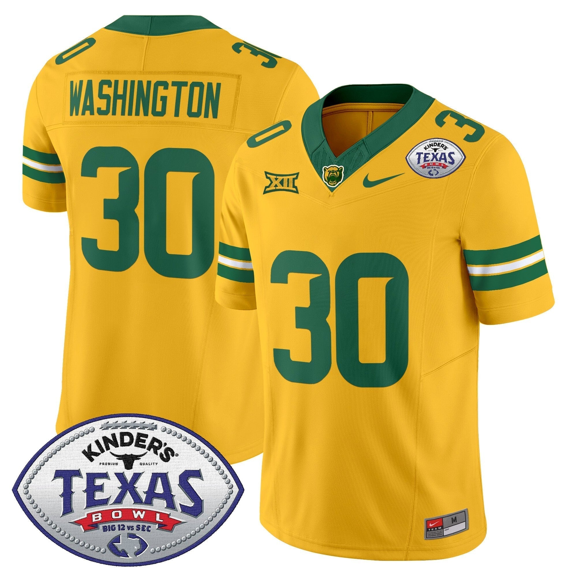 Men Baylor Bears 2024 Texas Bowl Vapor Limited Jersey - All Stitched