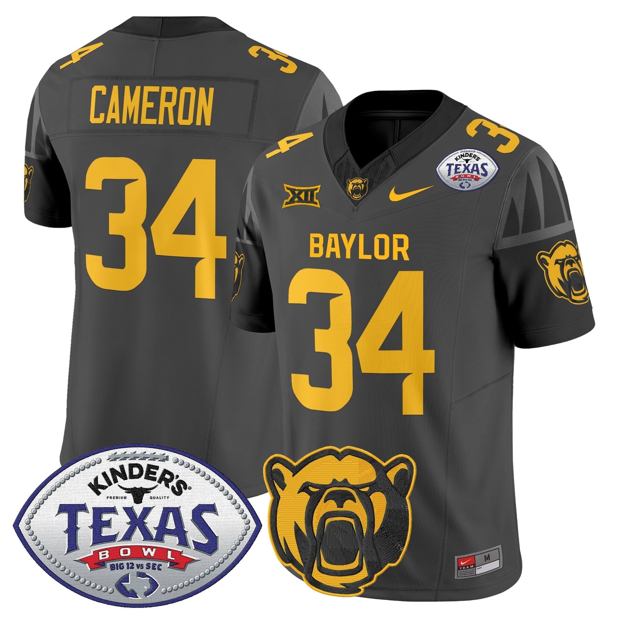 Men Baylor Bears 2024 Texas Bowl Vapor Limited Jersey - All Stitched