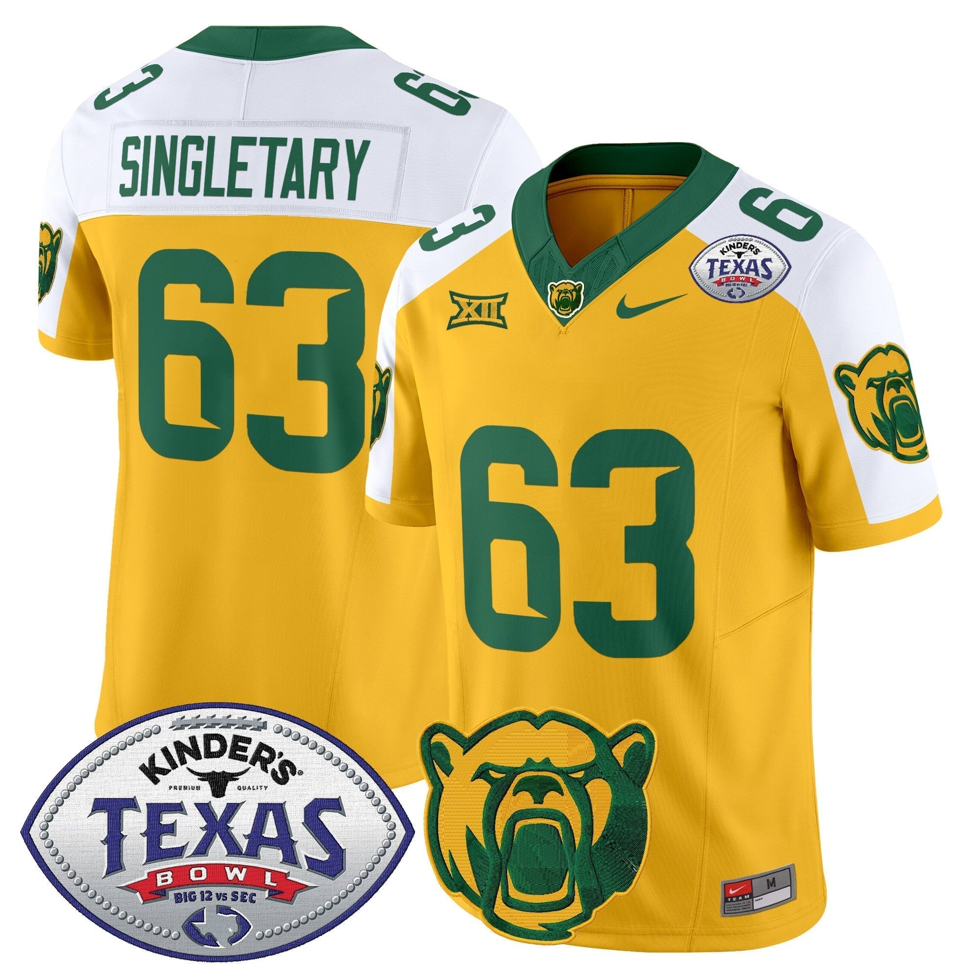 Men Baylor Bears 2024 Texas Bowl Vapor Limited Jersey - All Stitched