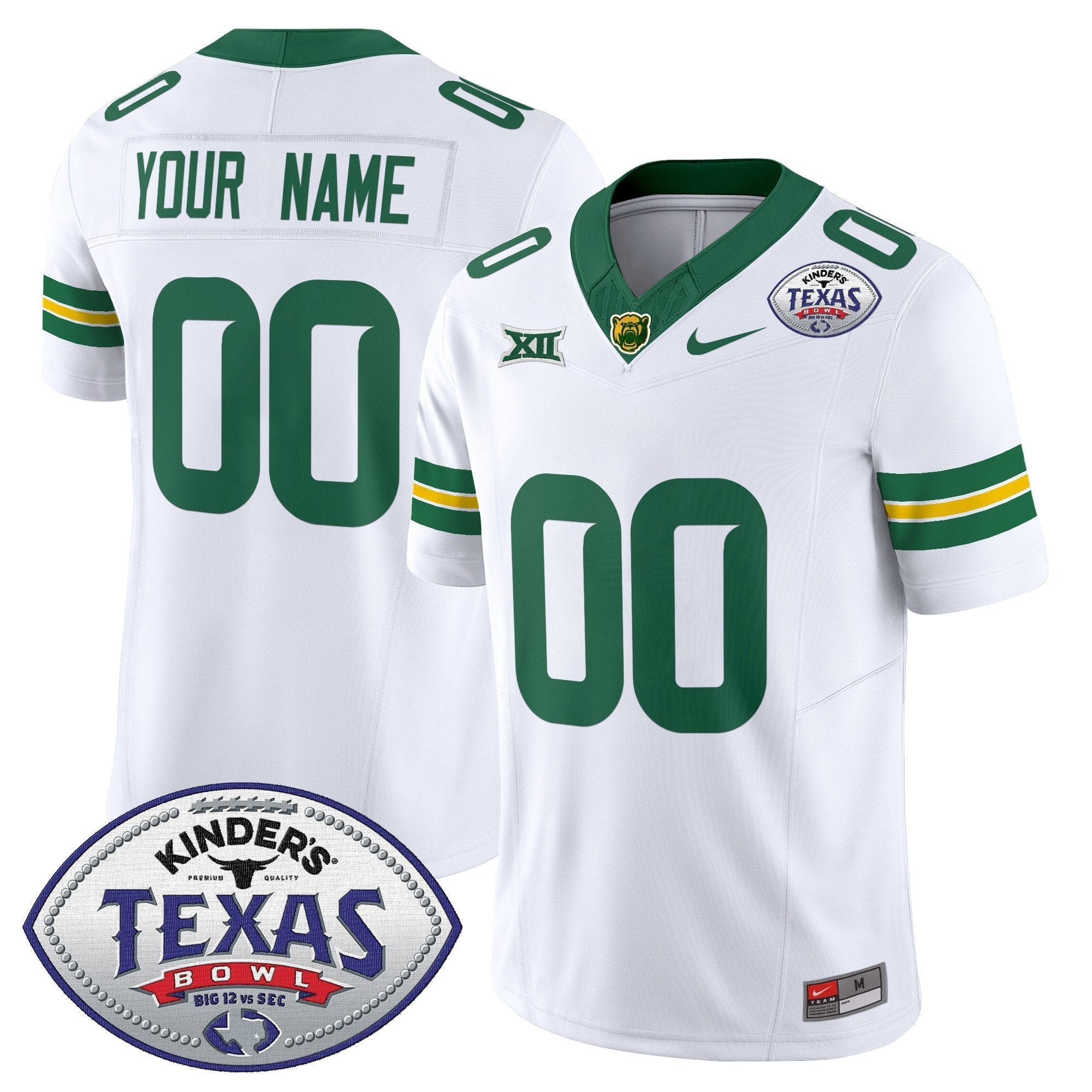 Custom Baylor Bears 2024 Texas Bowl Vapor Limited Jersey - All Stitched