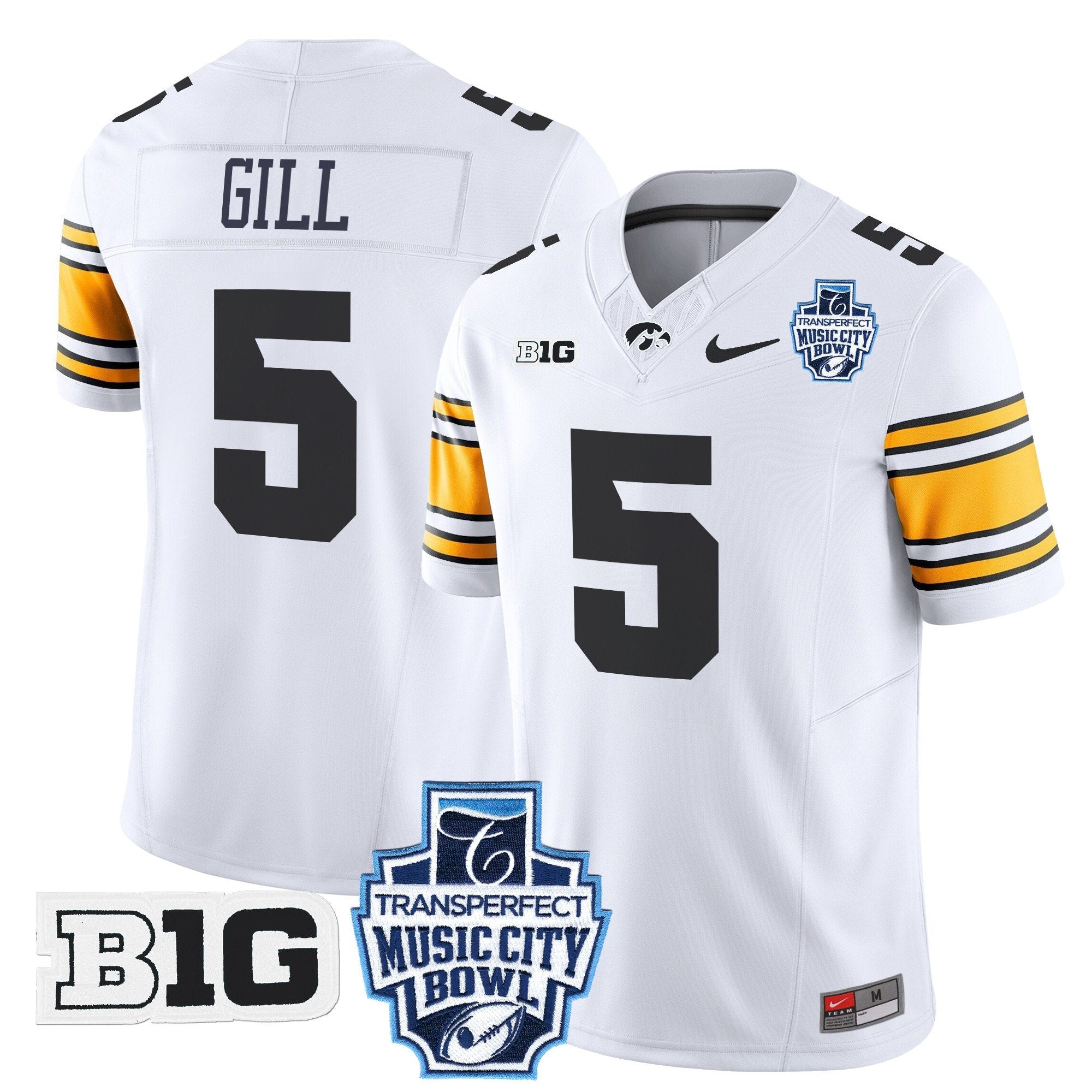 Men Iowa Hawkeyes 2024 Music City Bowl Vapor Limited Jersey - All Stitched