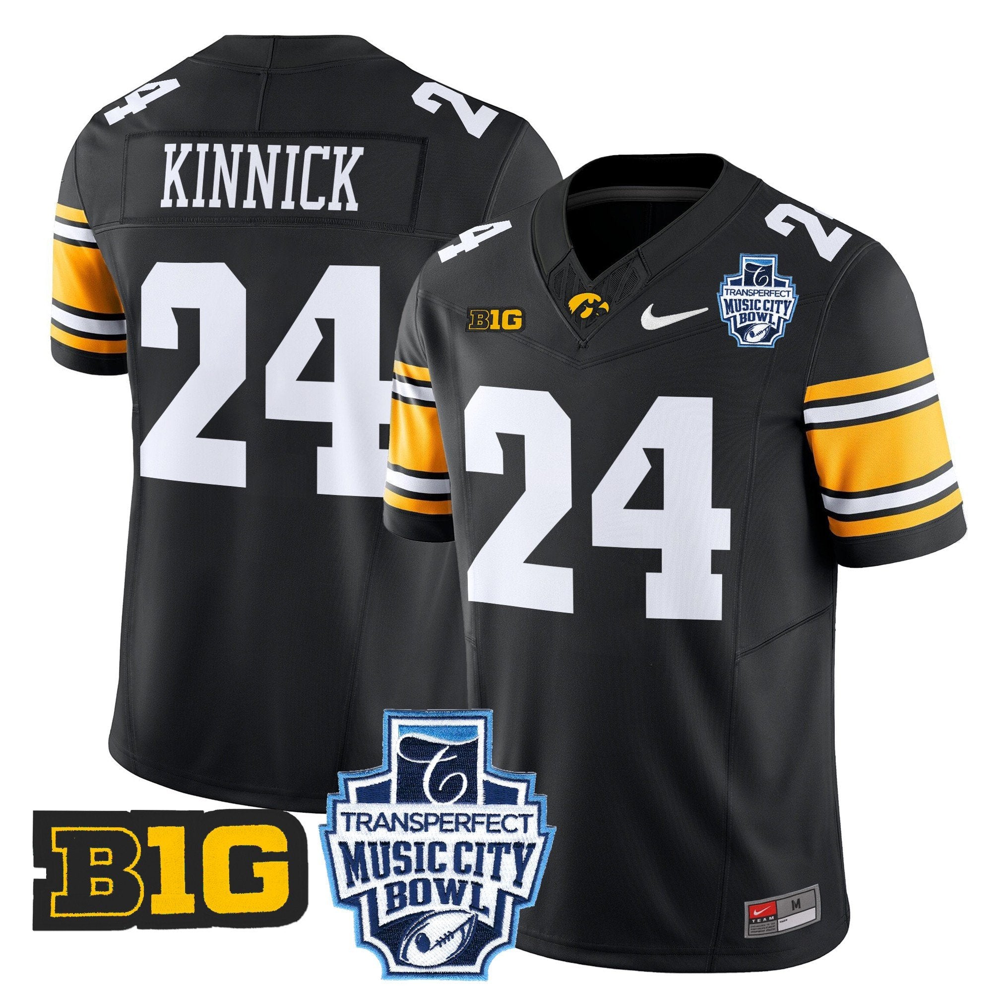 Men Iowa Hawkeyes 2024 Music City Bowl Vapor Limited Jersey - All Stitched