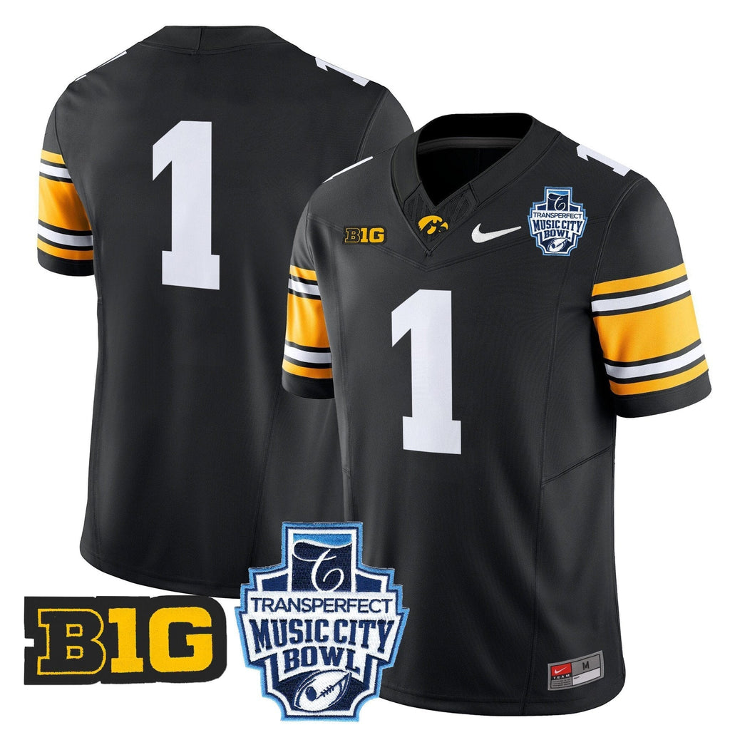 Men Iowa Hawkeyes 2024 Music City Bowl Vapor Limited Jersey - All Stitched