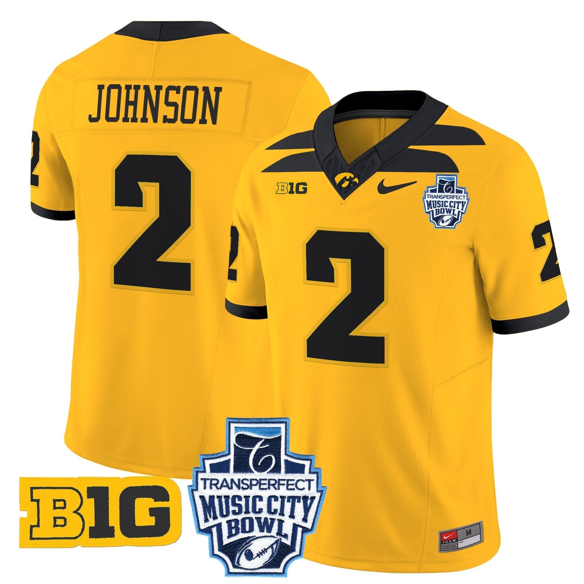 Men Iowa Hawkeyes 2024 Music City Bowl Vapor Limited Jersey - All Stitched