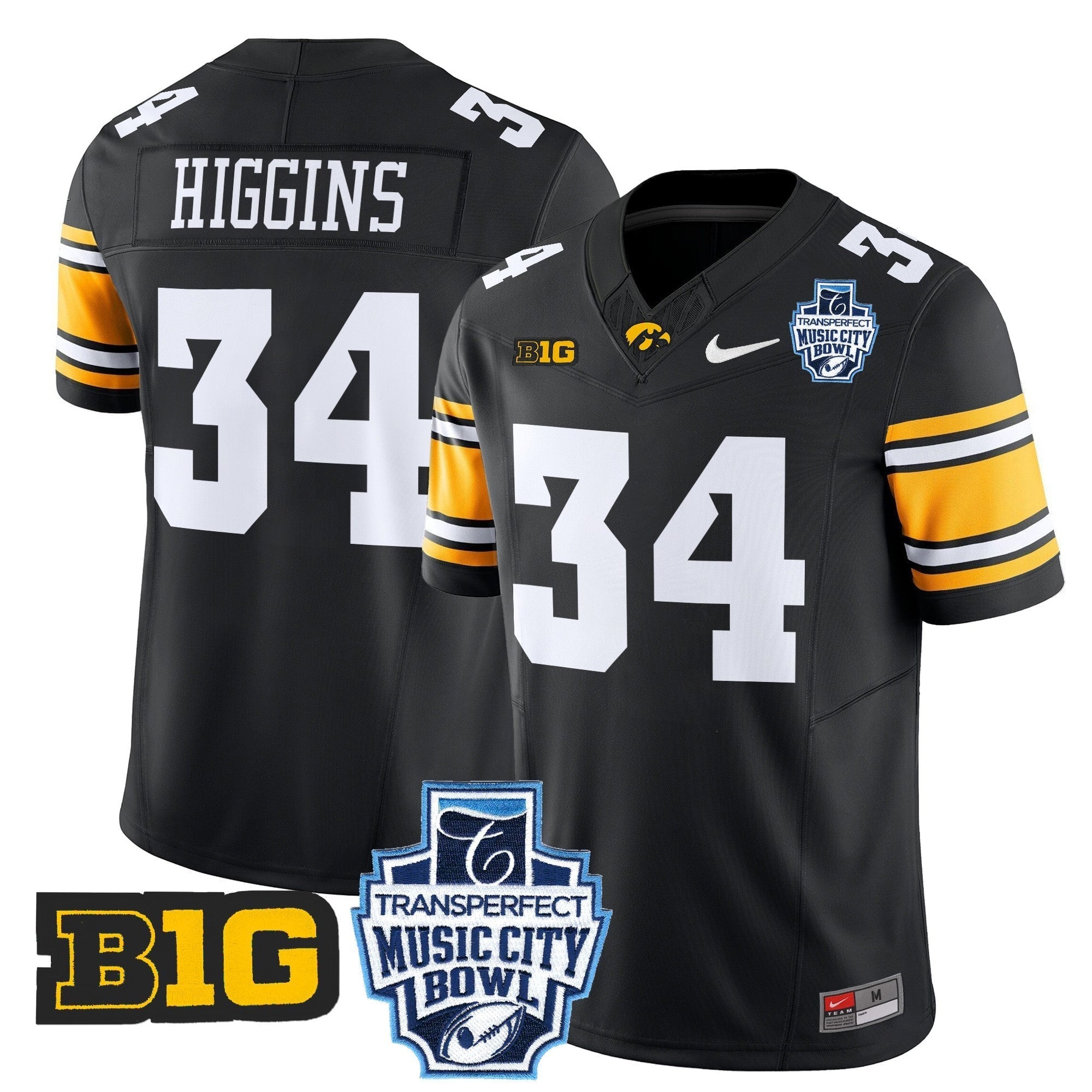 Men Iowa Hawkeyes 2024 Music City Bowl Vapor Limited Jersey - All Stitched
