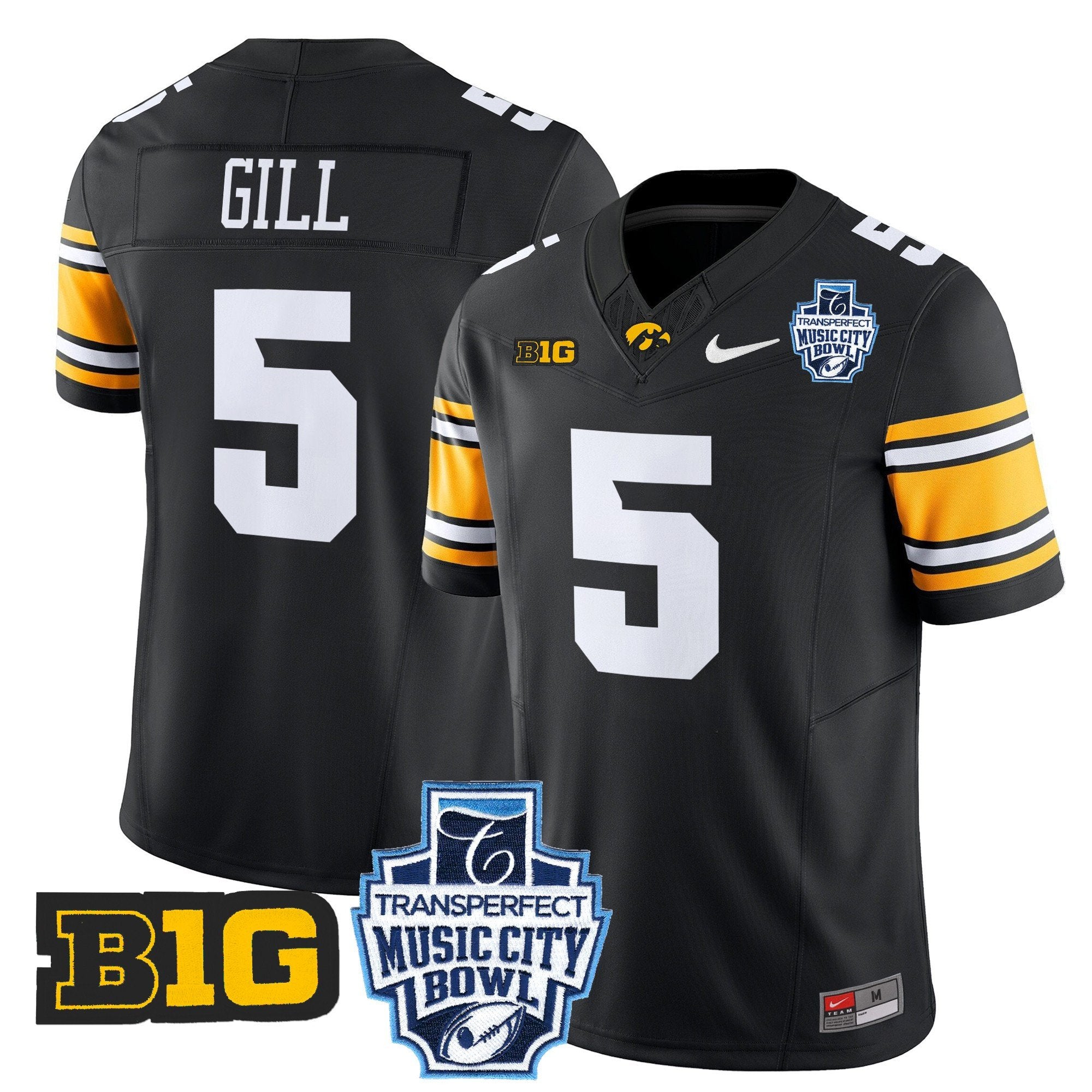 Men Iowa Hawkeyes 2024 Music City Bowl Vapor Limited Jersey - All Stitched