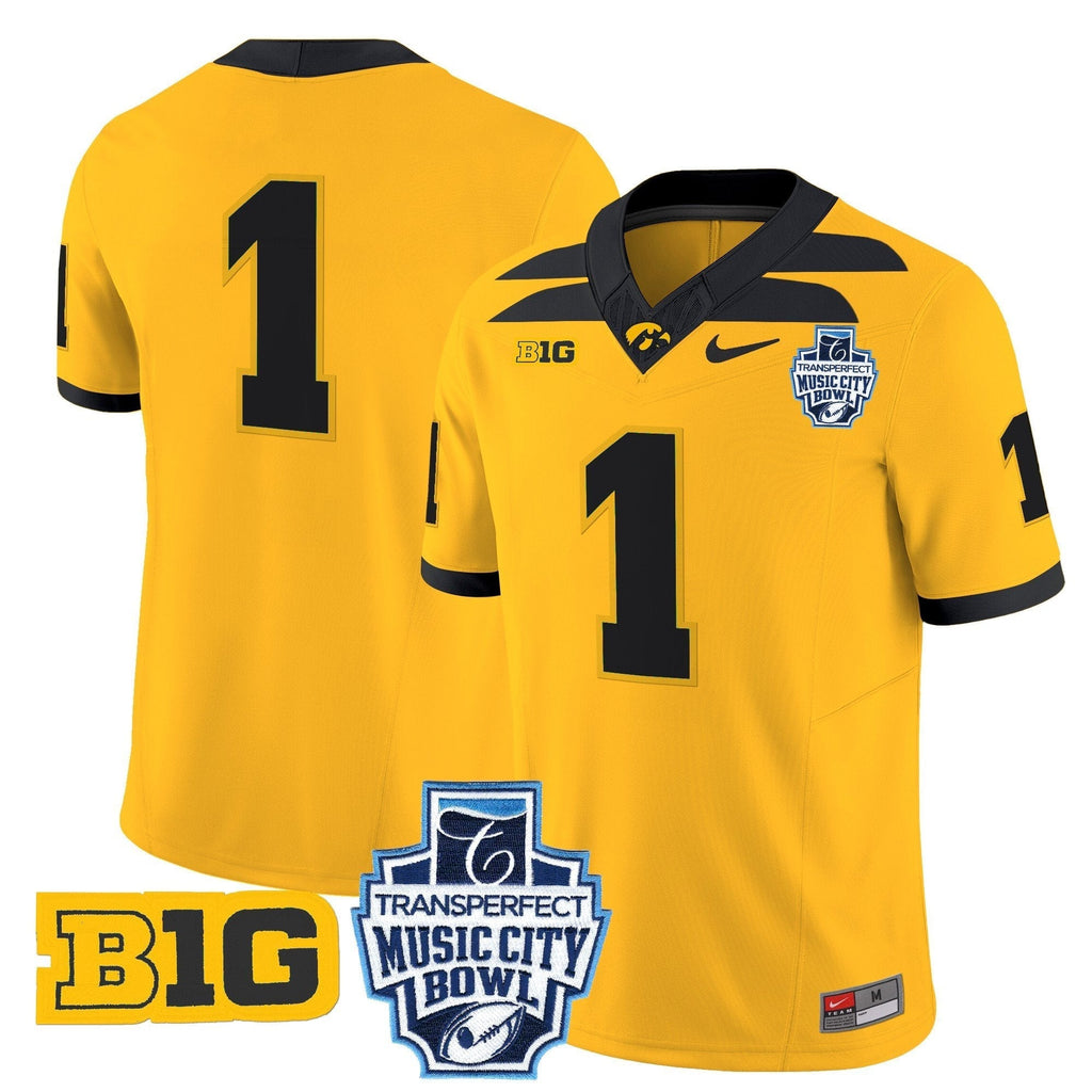 Men Iowa Hawkeyes 2024 Music City Bowl Vapor Limited Jersey - All Stitched