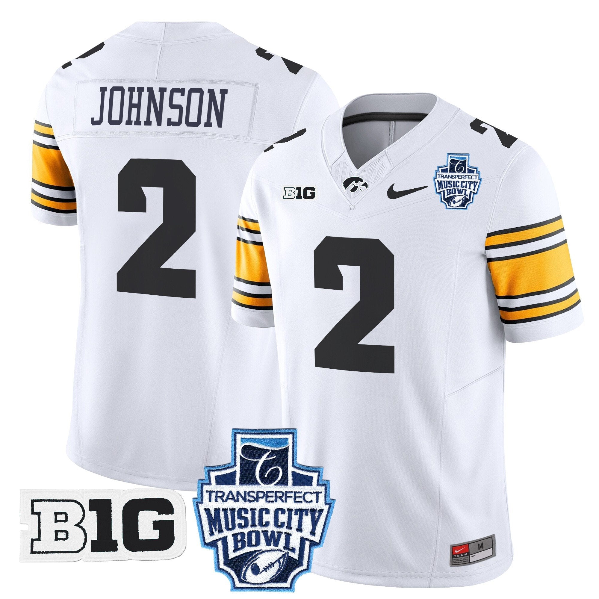 Men Iowa Hawkeyes 2024 Music City Bowl Vapor Limited Jersey - All Stitched