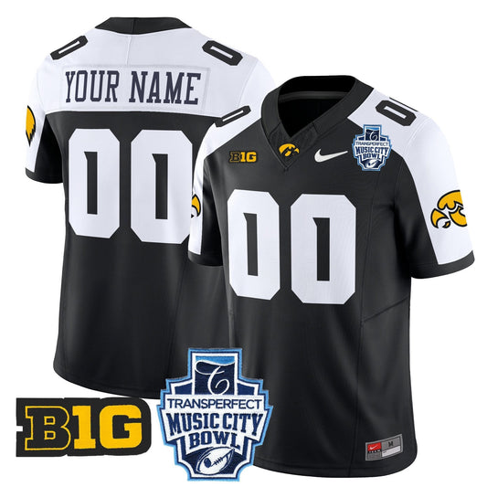Custom Iowa Hawkeyes 2024 Music City Bowl Vapor Limited Jersey - All Stitched