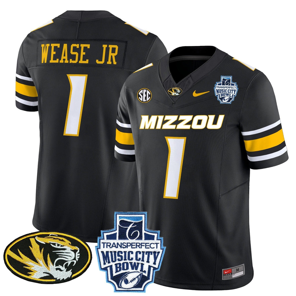 Men Missouri Tigers 2024 Music City Bowl Vapor Limited Jersey - All Stitched
