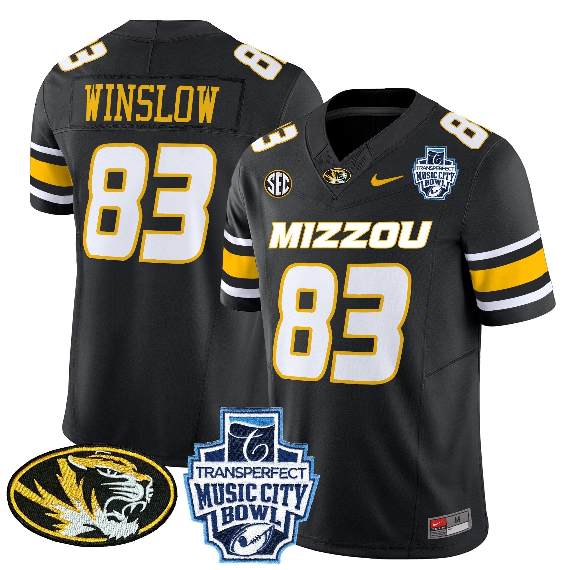 Men Missouri Tigers 2024 Music City Bowl Vapor Limited Jersey - All Stitched
