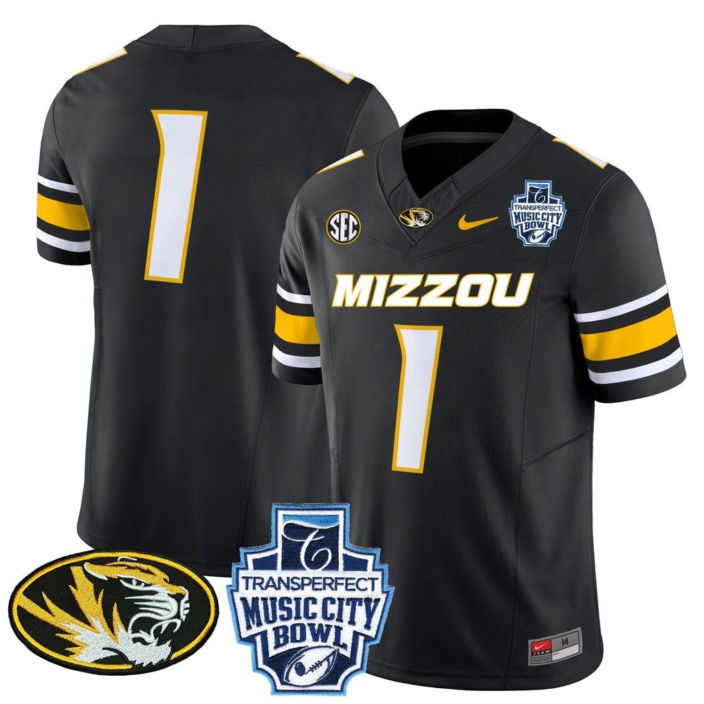 Men Missouri Tigers 2024 Music City Bowl Vapor Limited Jersey - All Stitched
