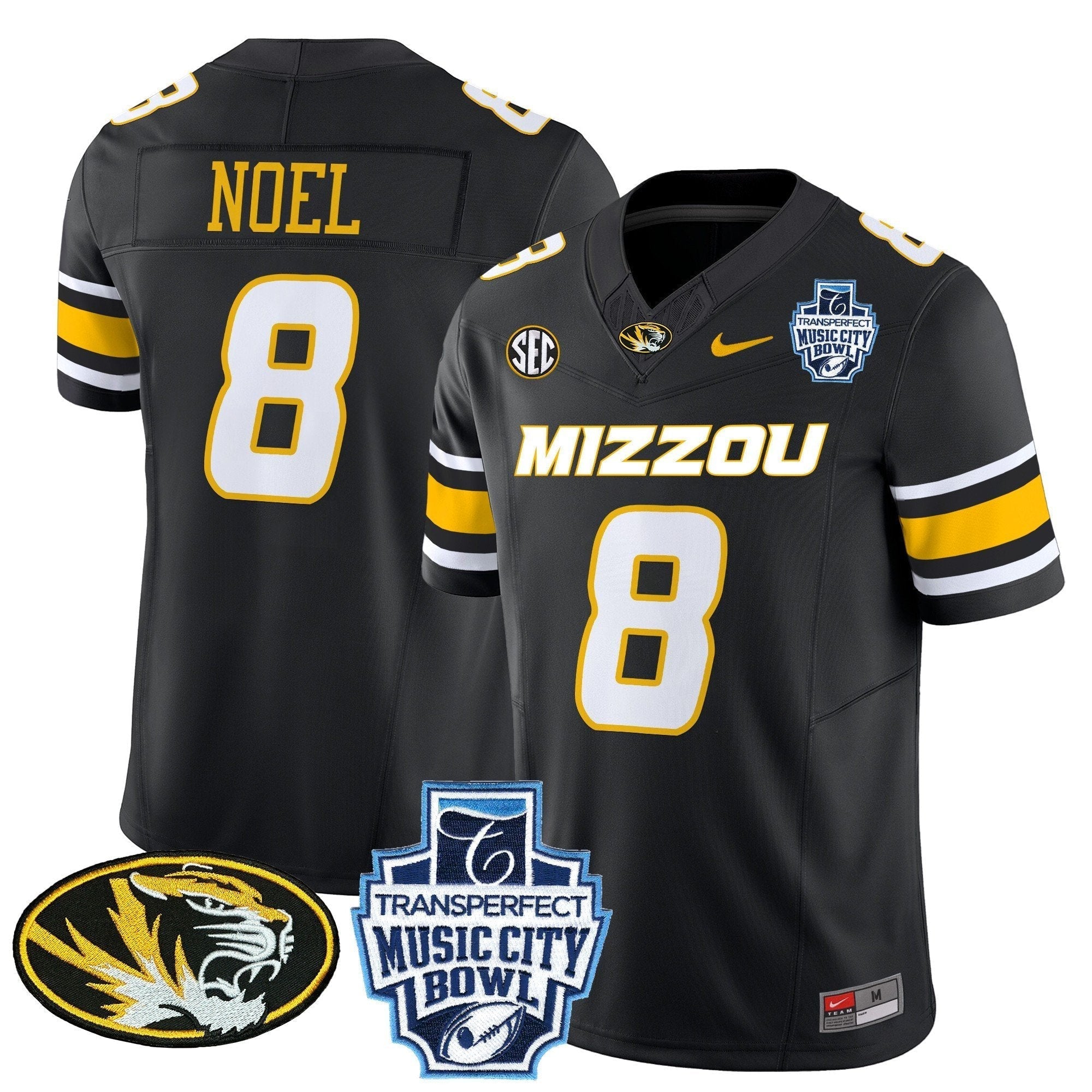 Men Missouri Tigers 2024 Music City Bowl Vapor Limited Jersey - All Stitched