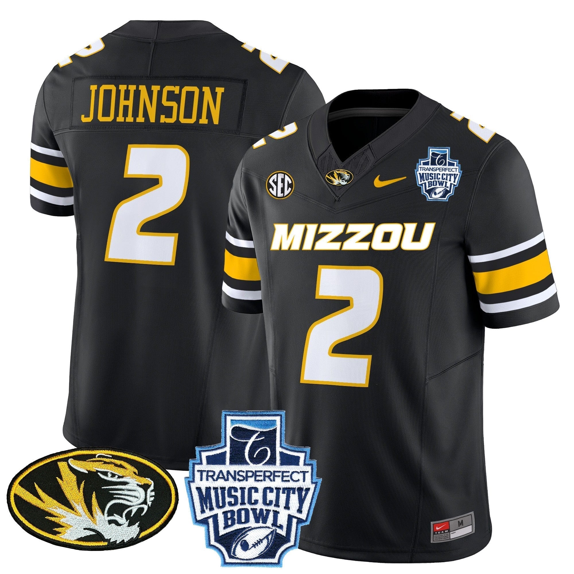 Men Missouri Tigers 2024 Music City Bowl Vapor Limited Jersey - All Stitched