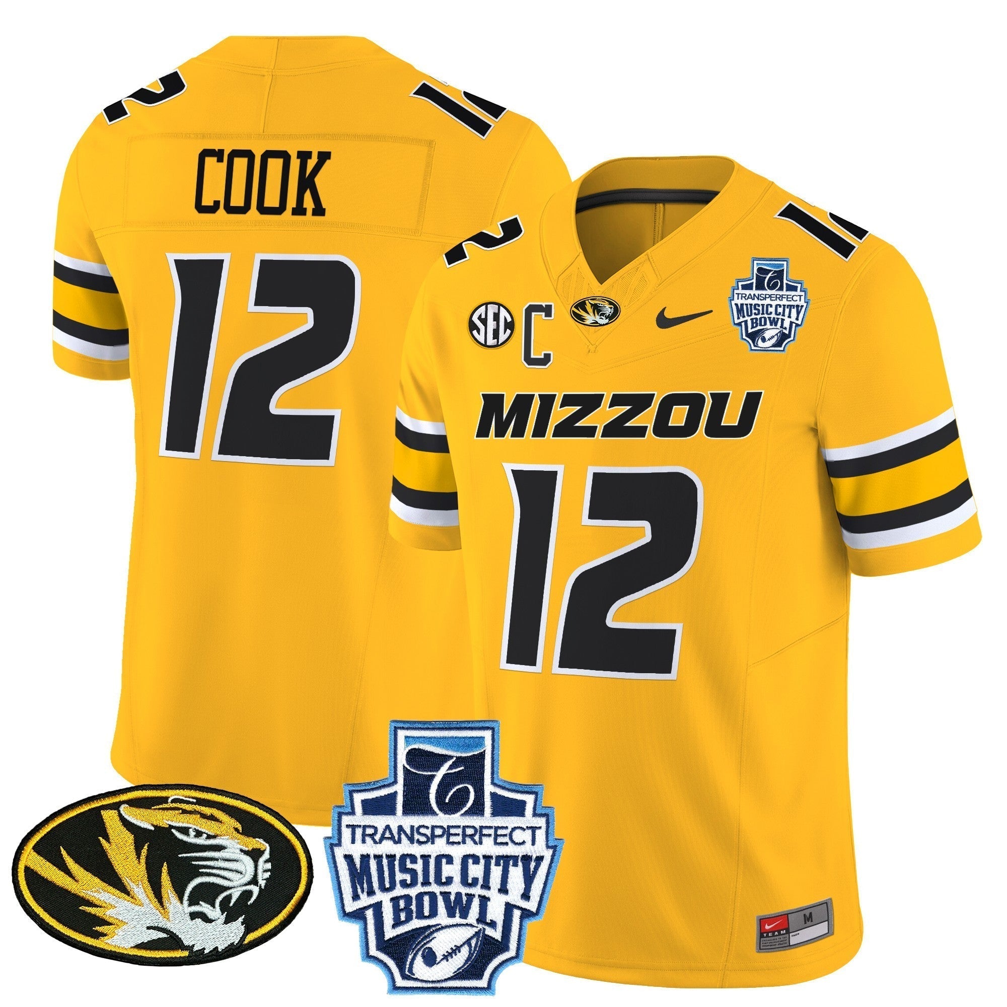Men Missouri Tigers 2024 Music City Bowl Vapor Limited Jersey - All Stitched