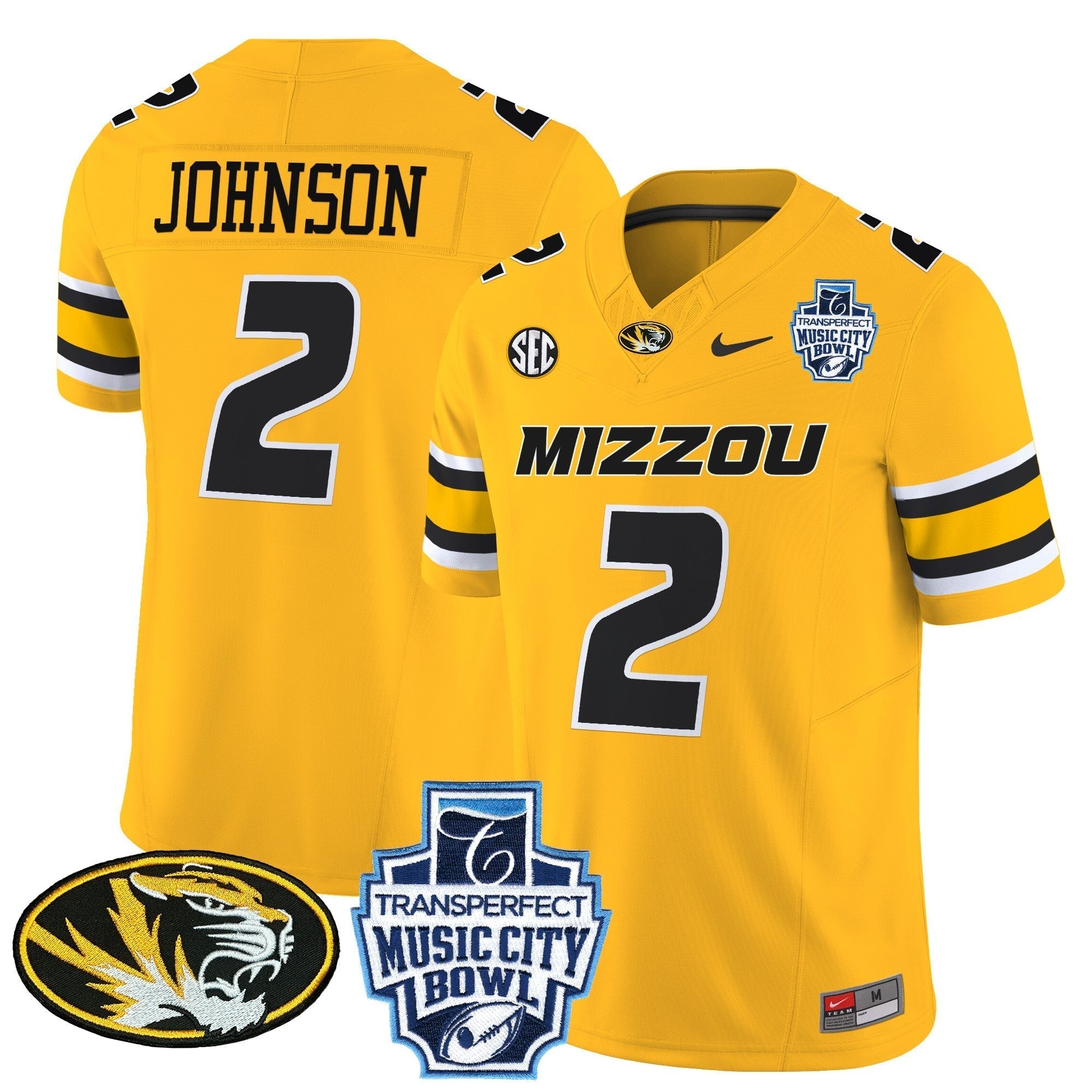 Men Missouri Tigers 2024 Music City Bowl Vapor Limited Jersey - All Stitched