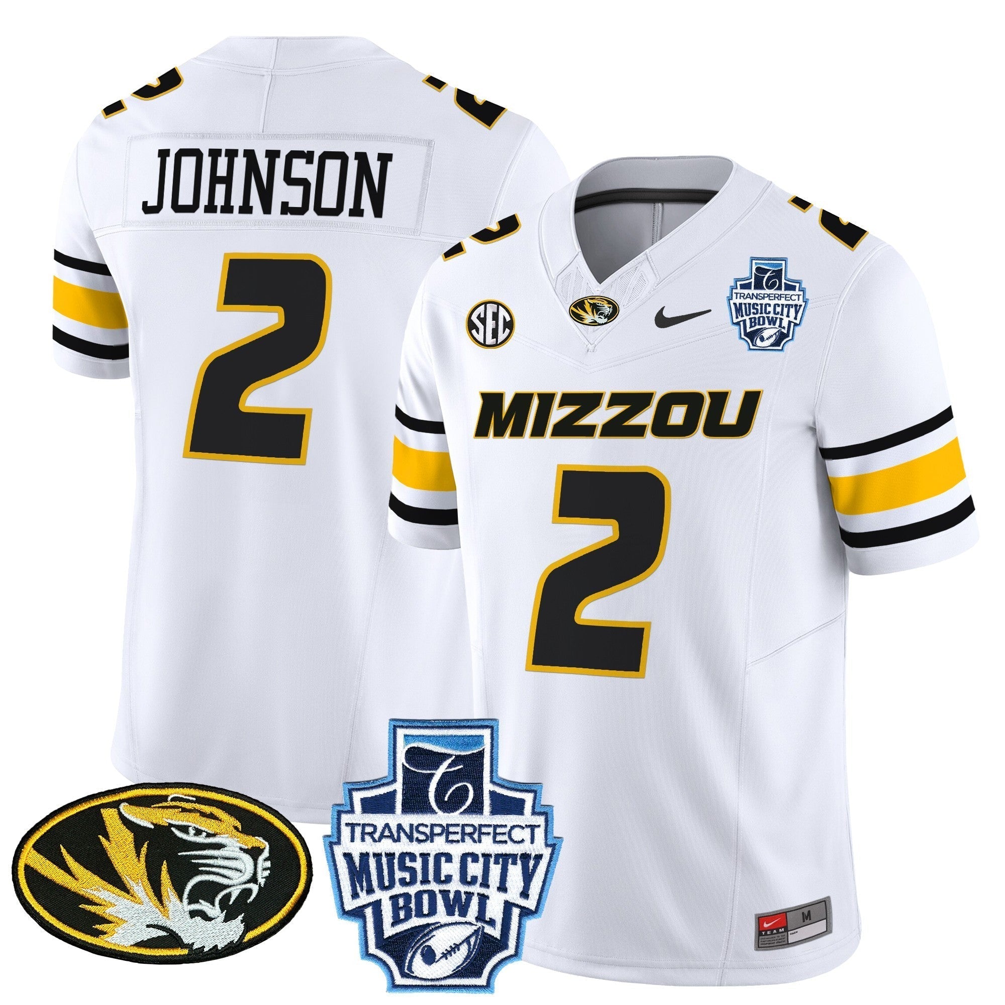 Men Missouri Tigers 2024 Music City Bowl Vapor Limited Jersey - All Stitched