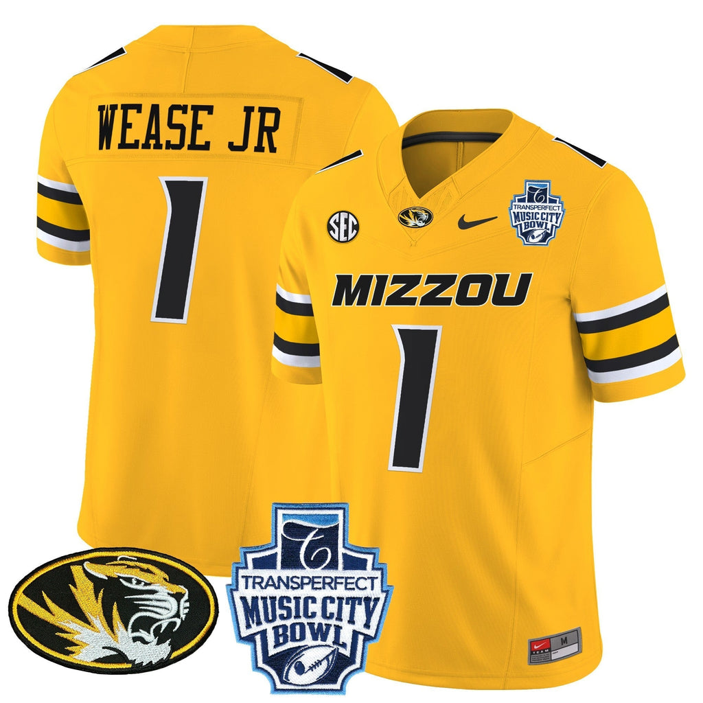 Men Missouri Tigers 2024 Music City Bowl Vapor Limited Jersey - All Stitched