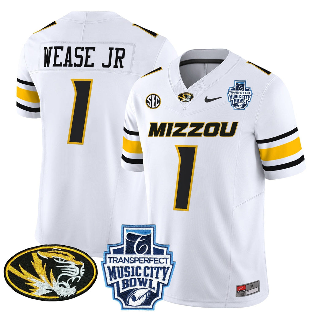 Men Missouri Tigers 2024 Music City Bowl Vapor Limited Jersey - All Stitched