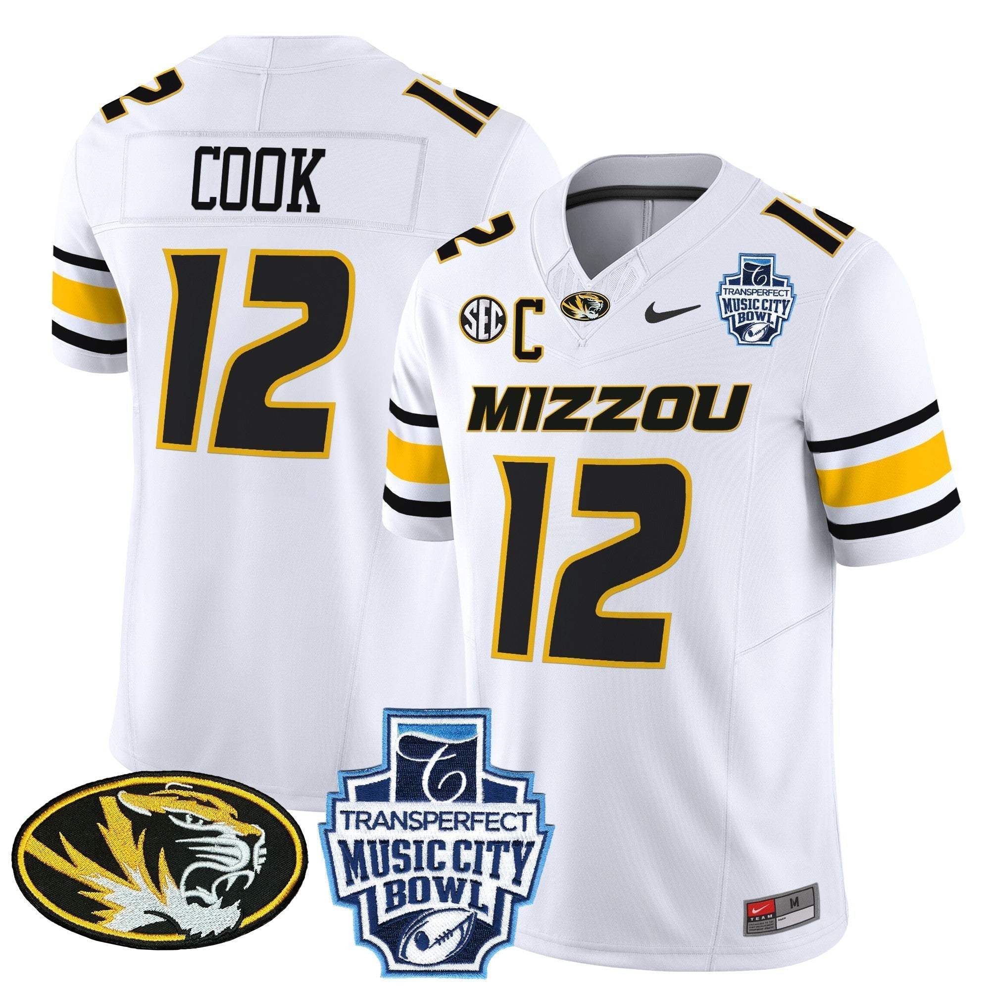 Men Missouri Tigers 2024 Music City Bowl Vapor Limited Jersey - All Stitched
