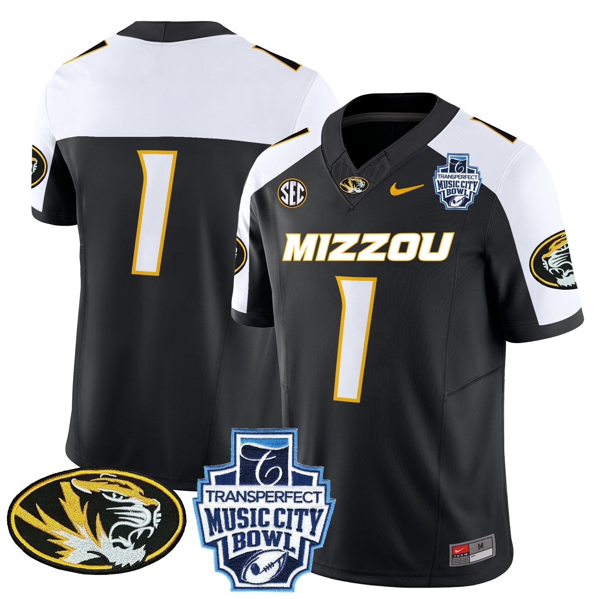 Men Missouri Tigers 2024 Music City Bowl Vapor Limited Jersey - All Stitched