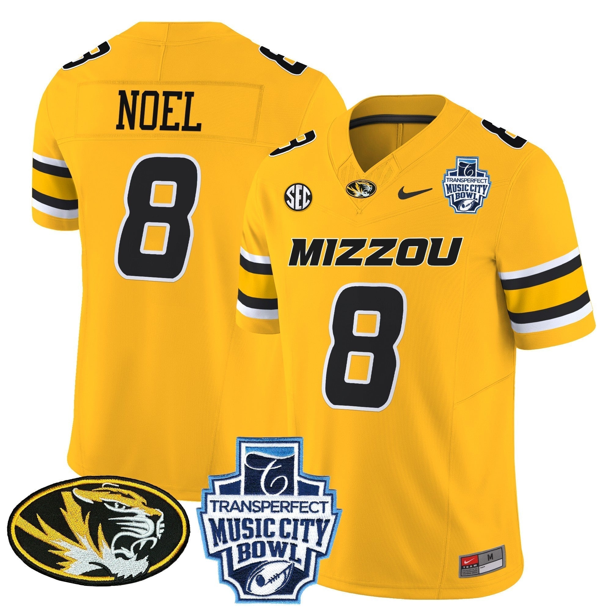 Men Missouri Tigers 2024 Music City Bowl Vapor Limited Jersey - All Stitched